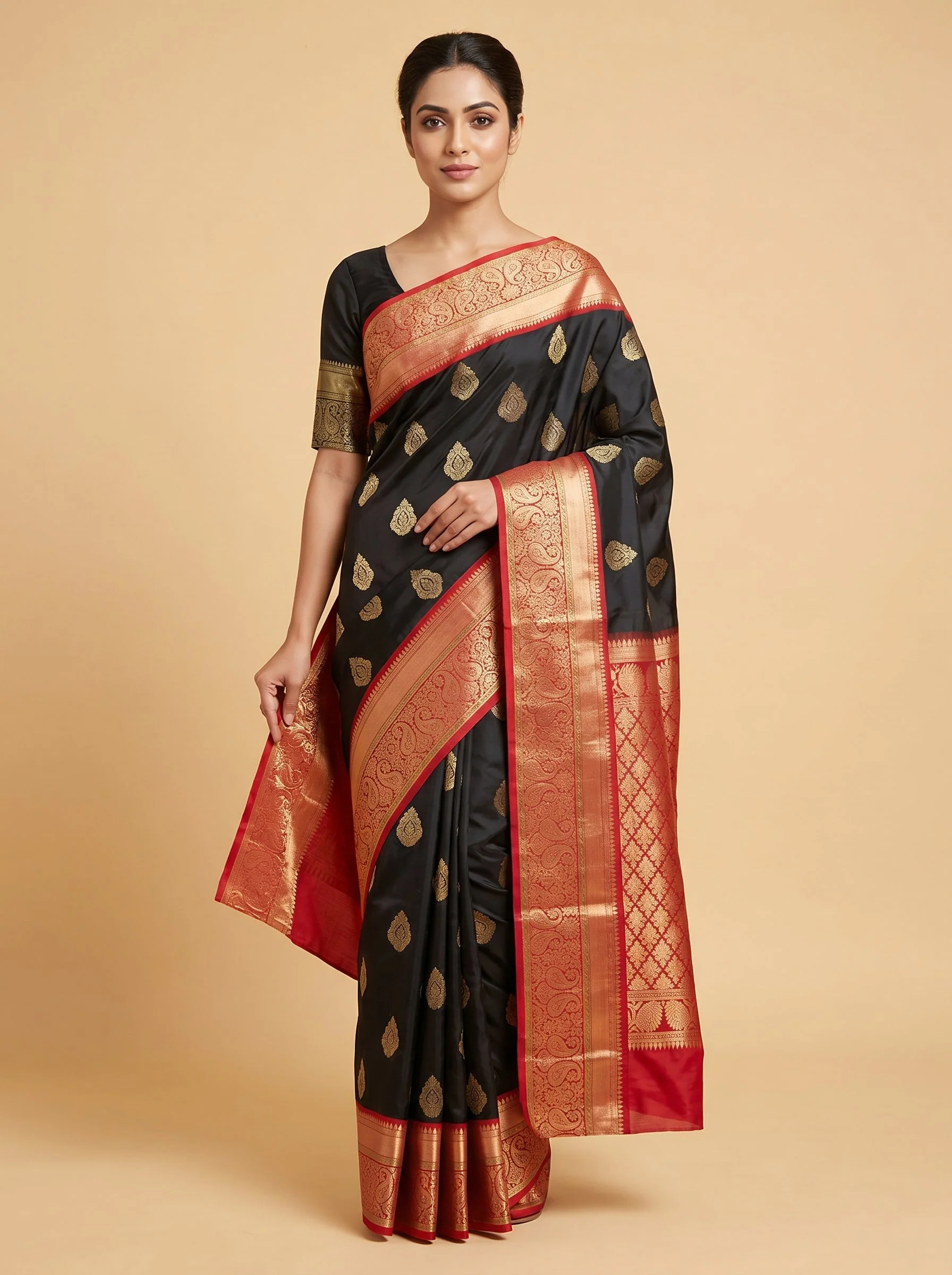 Obsidian Black Charm Saree