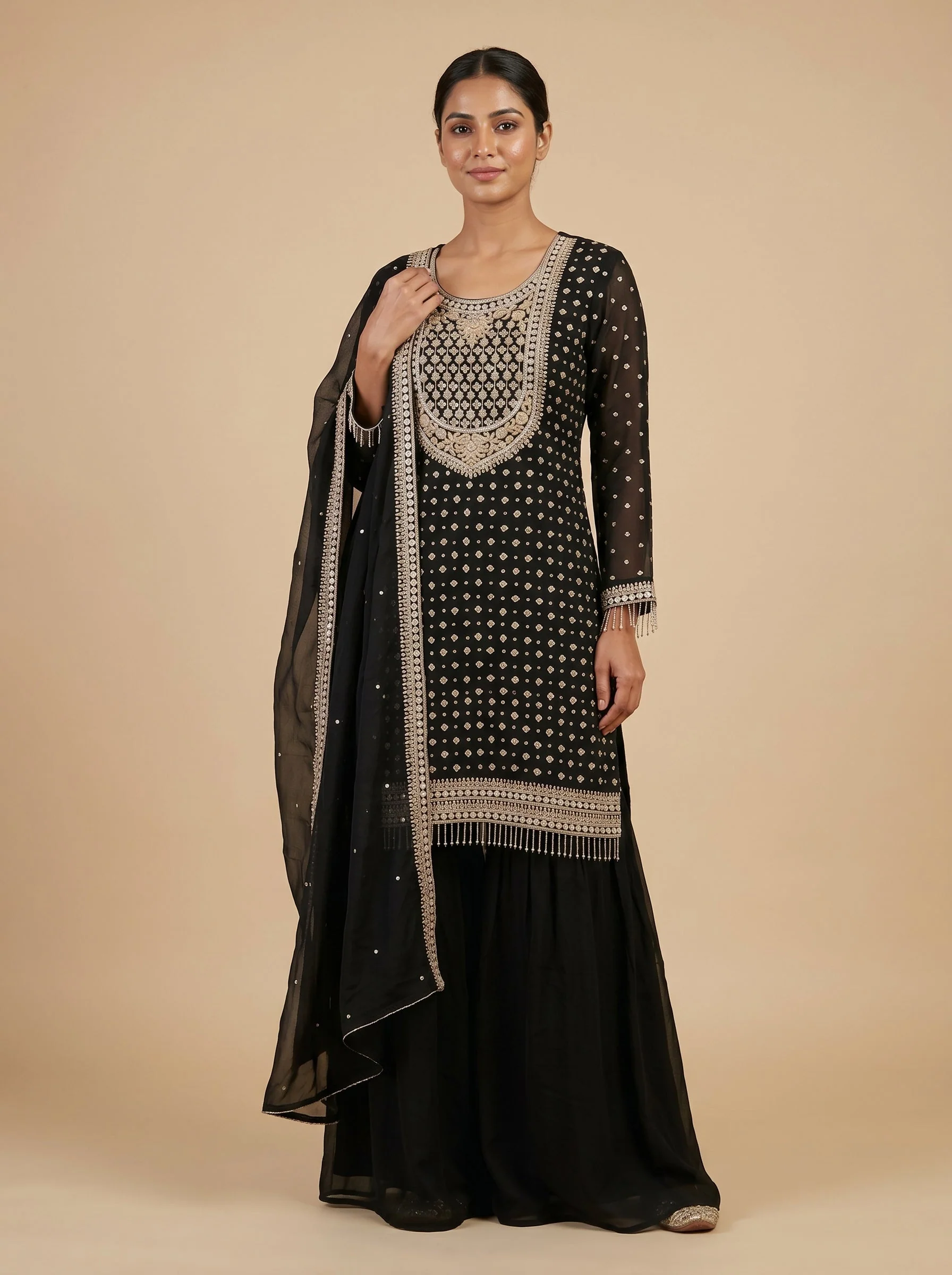 Obsidian Black Palazzo Set