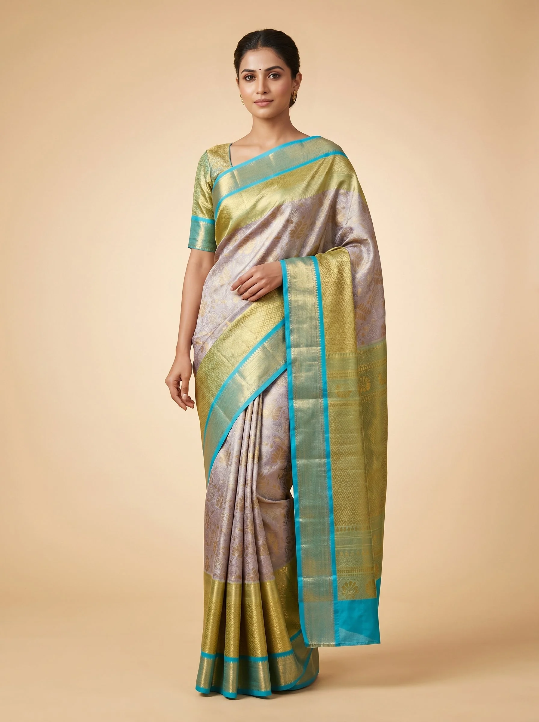 Ocean Blue Elegance Saree