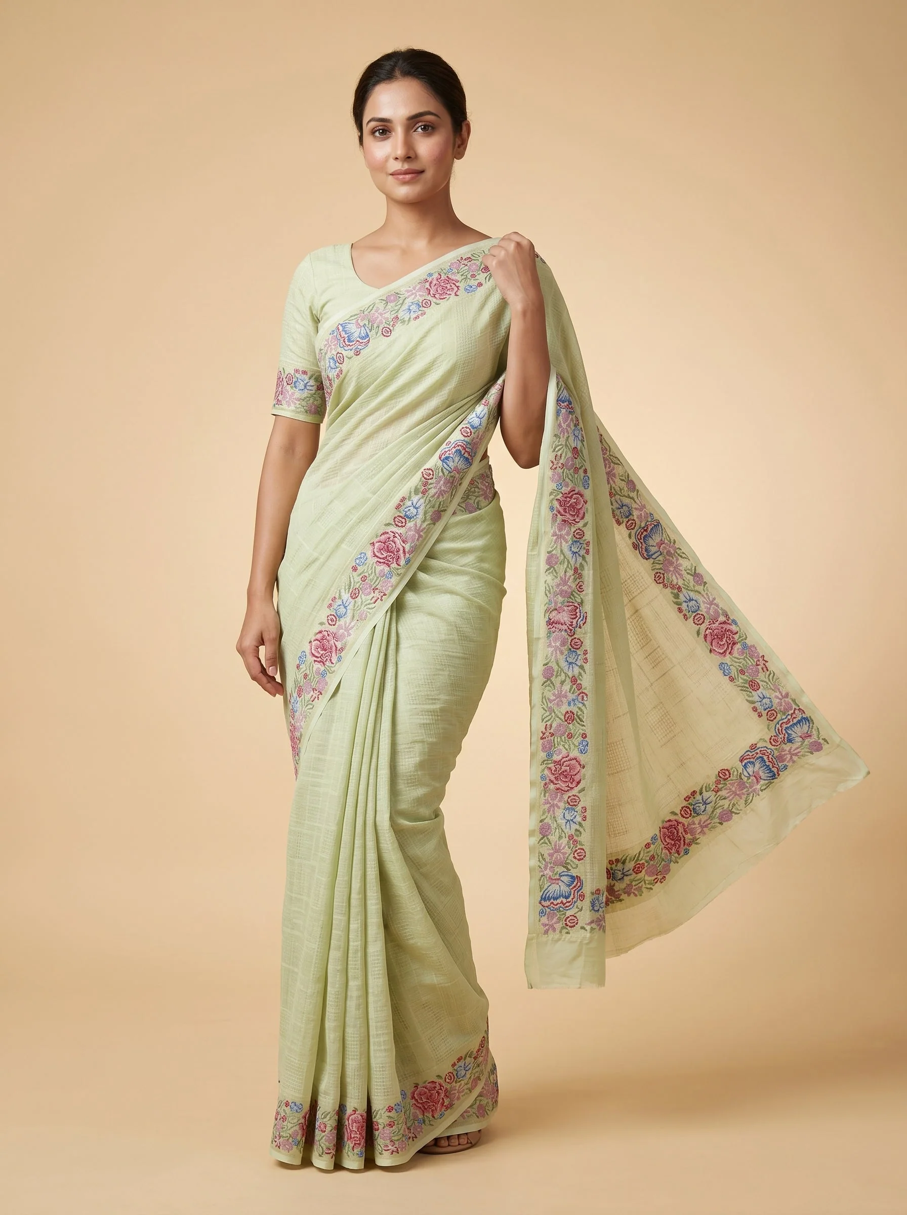 Off White Whisper Handloom Saree