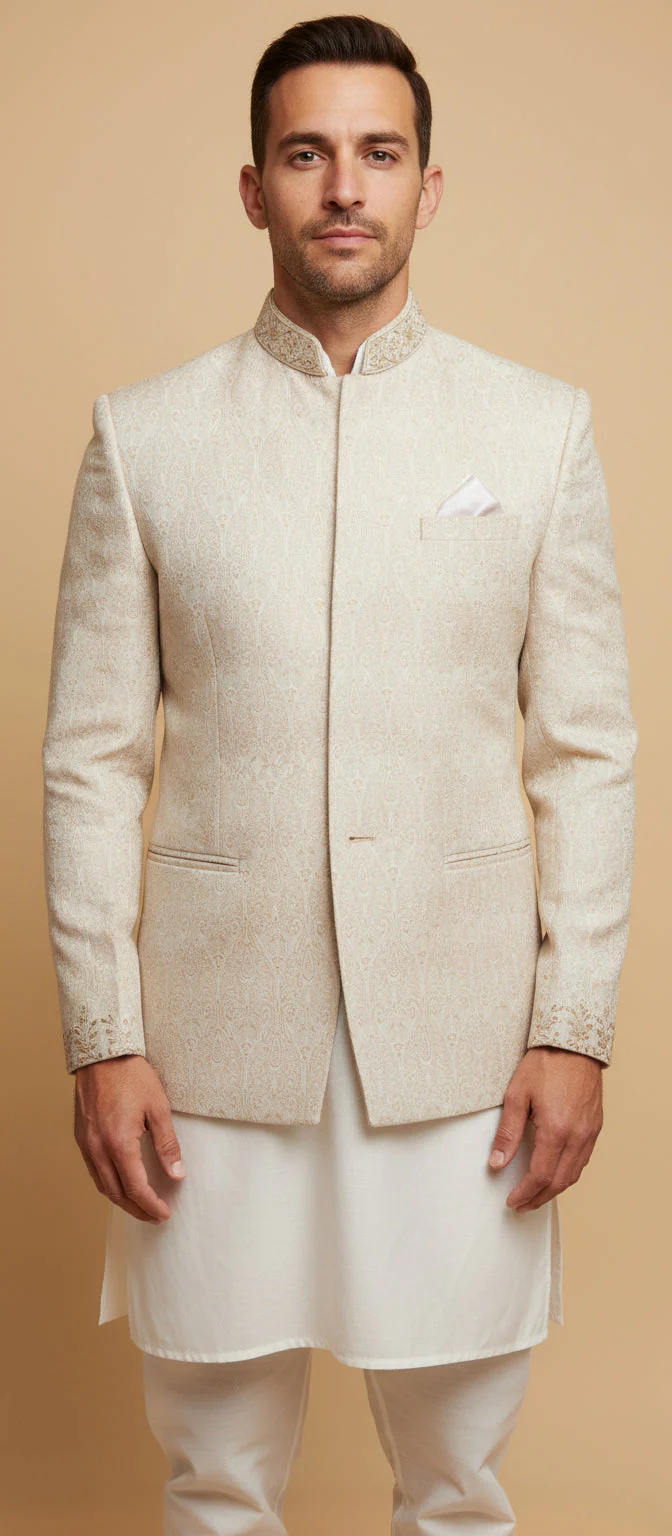 Offwhite Designer Jodhpuri Suit - Image 2