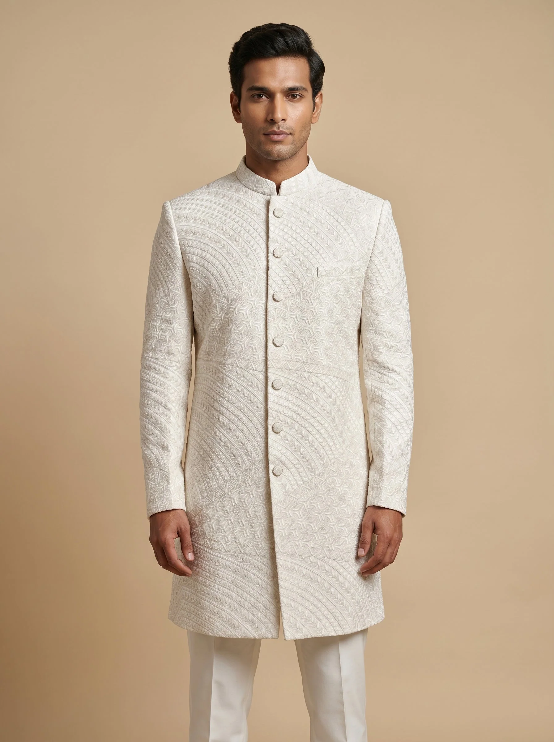 Offwhite Elegant Wedding Sherwani