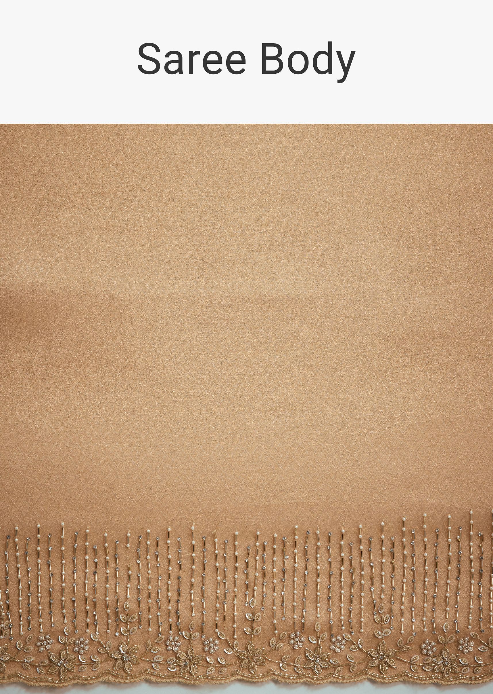 Ombre Orange Jacquard Saree With Cutdana And Stone Embroidery - Image 9