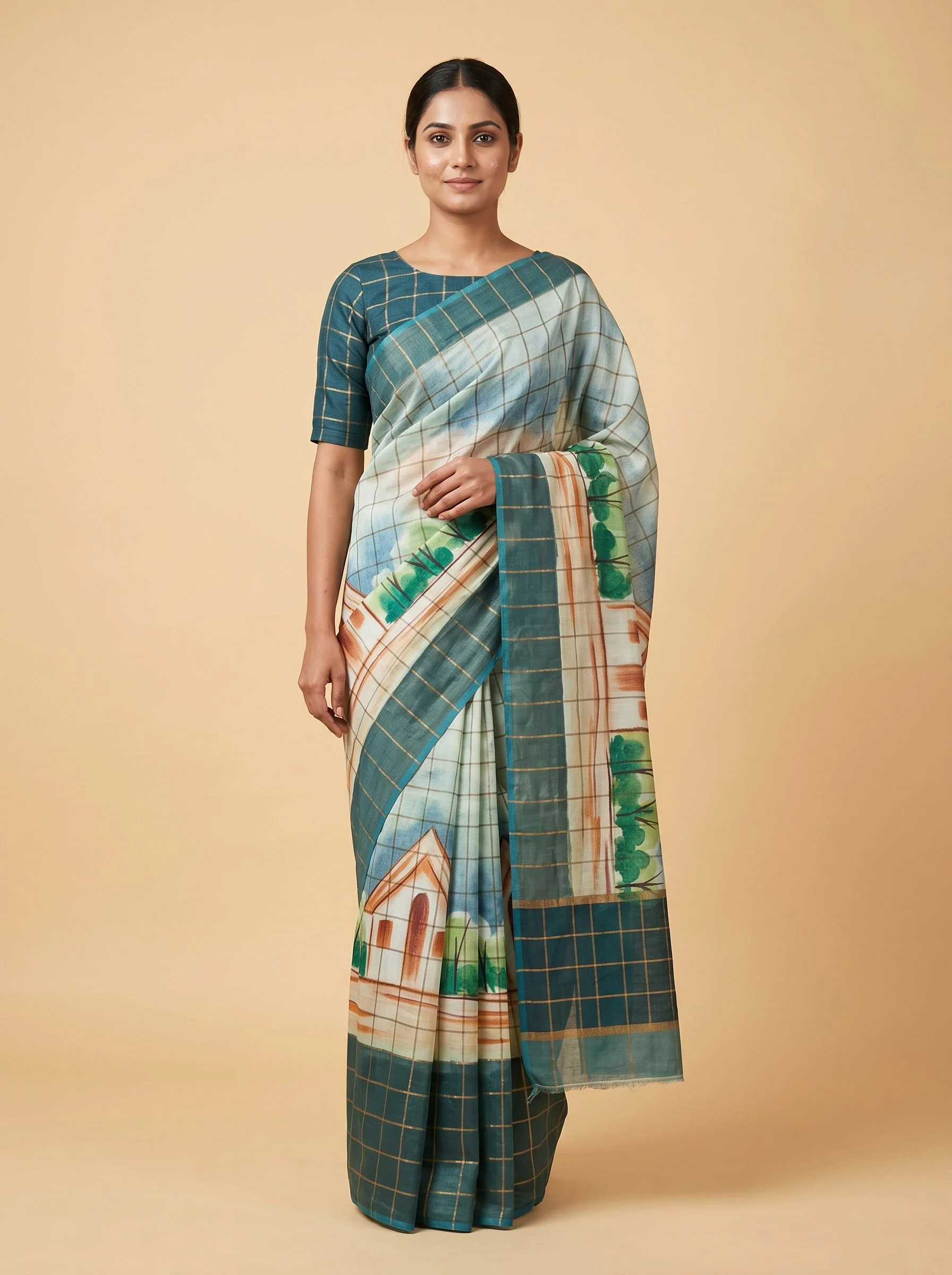 Onion Pink Handloom Saree with Rosy Tint