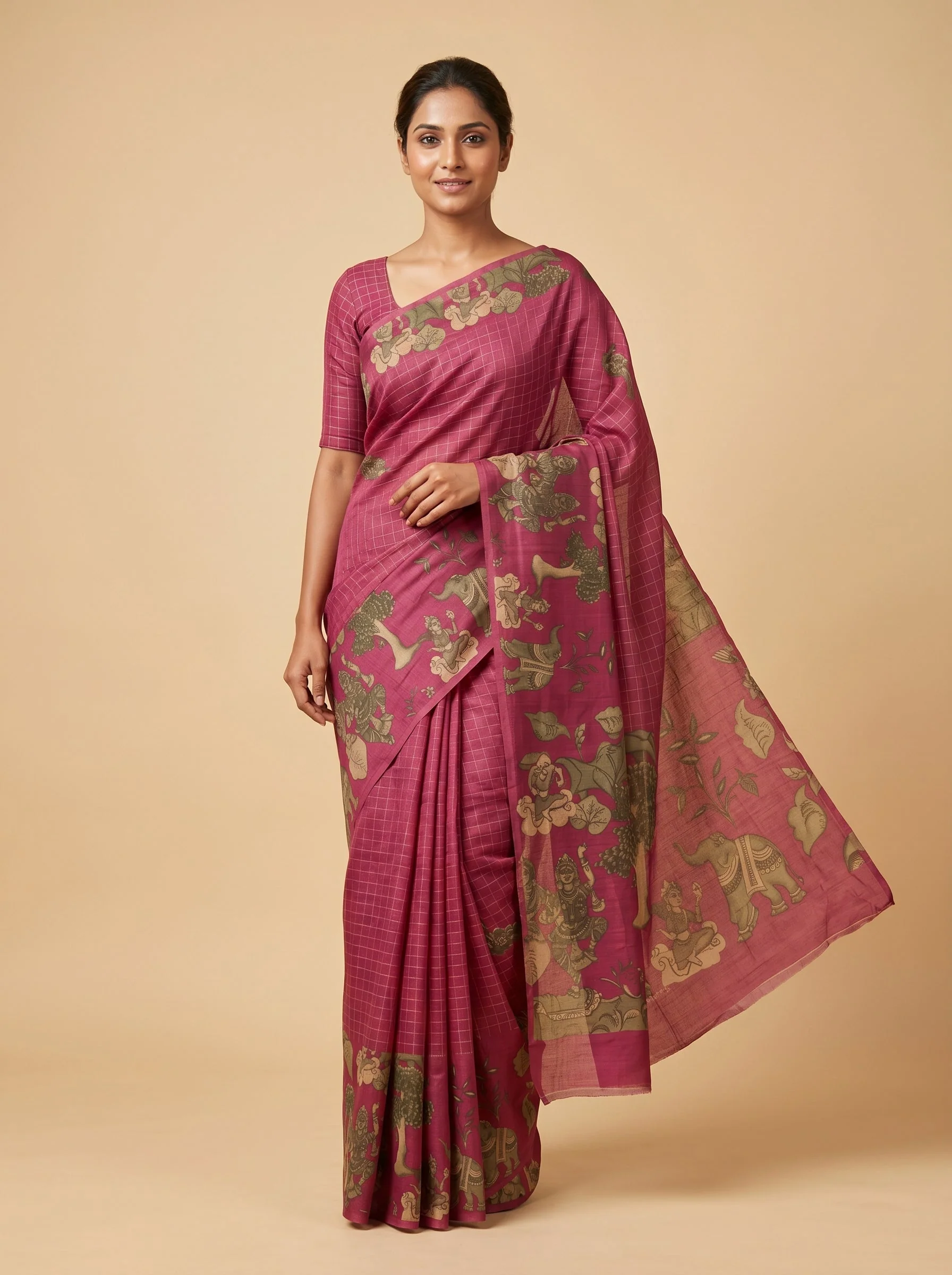 Onion Soft Blush Handloom Saree