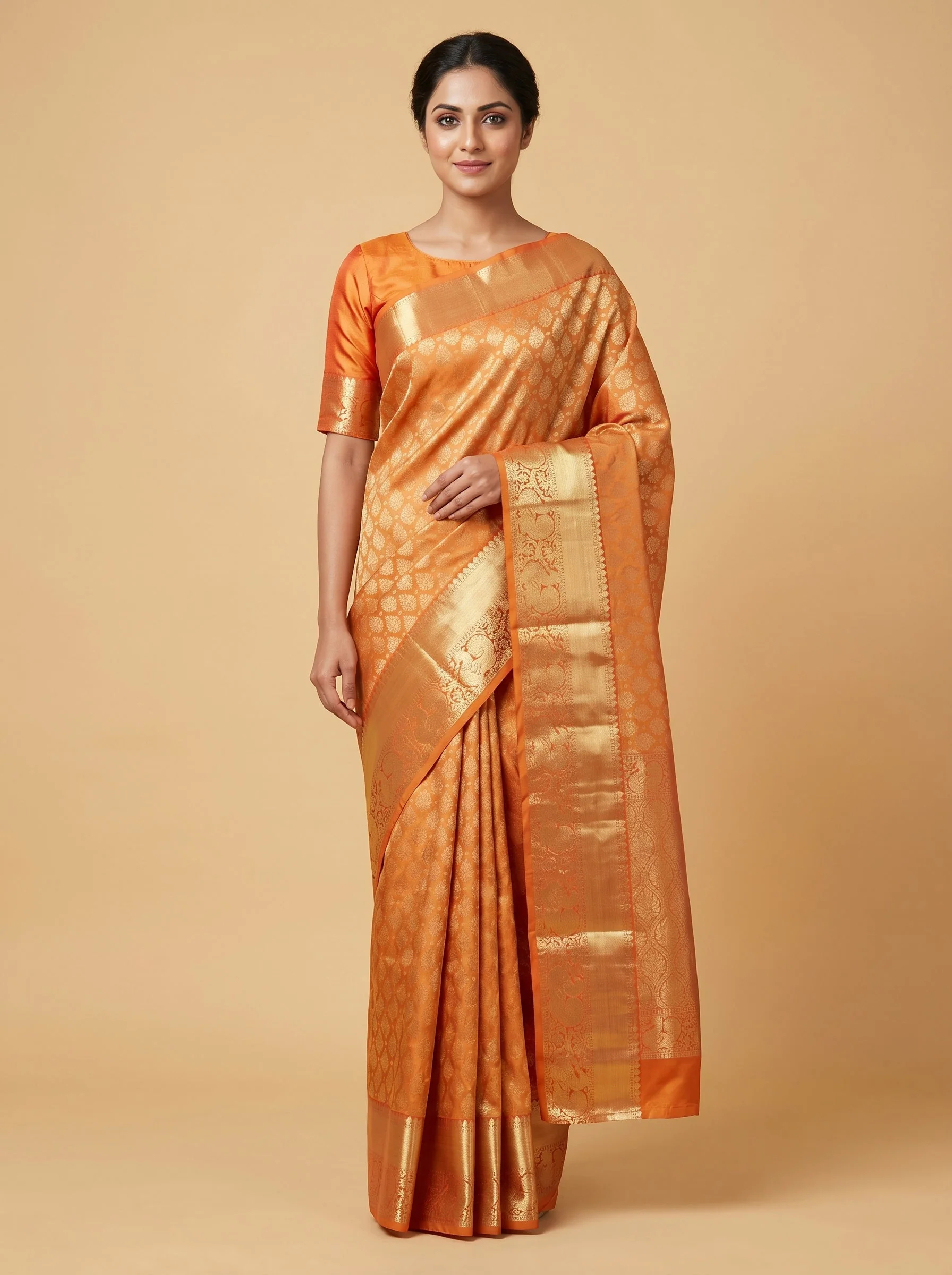 Orange Vibrant Saree