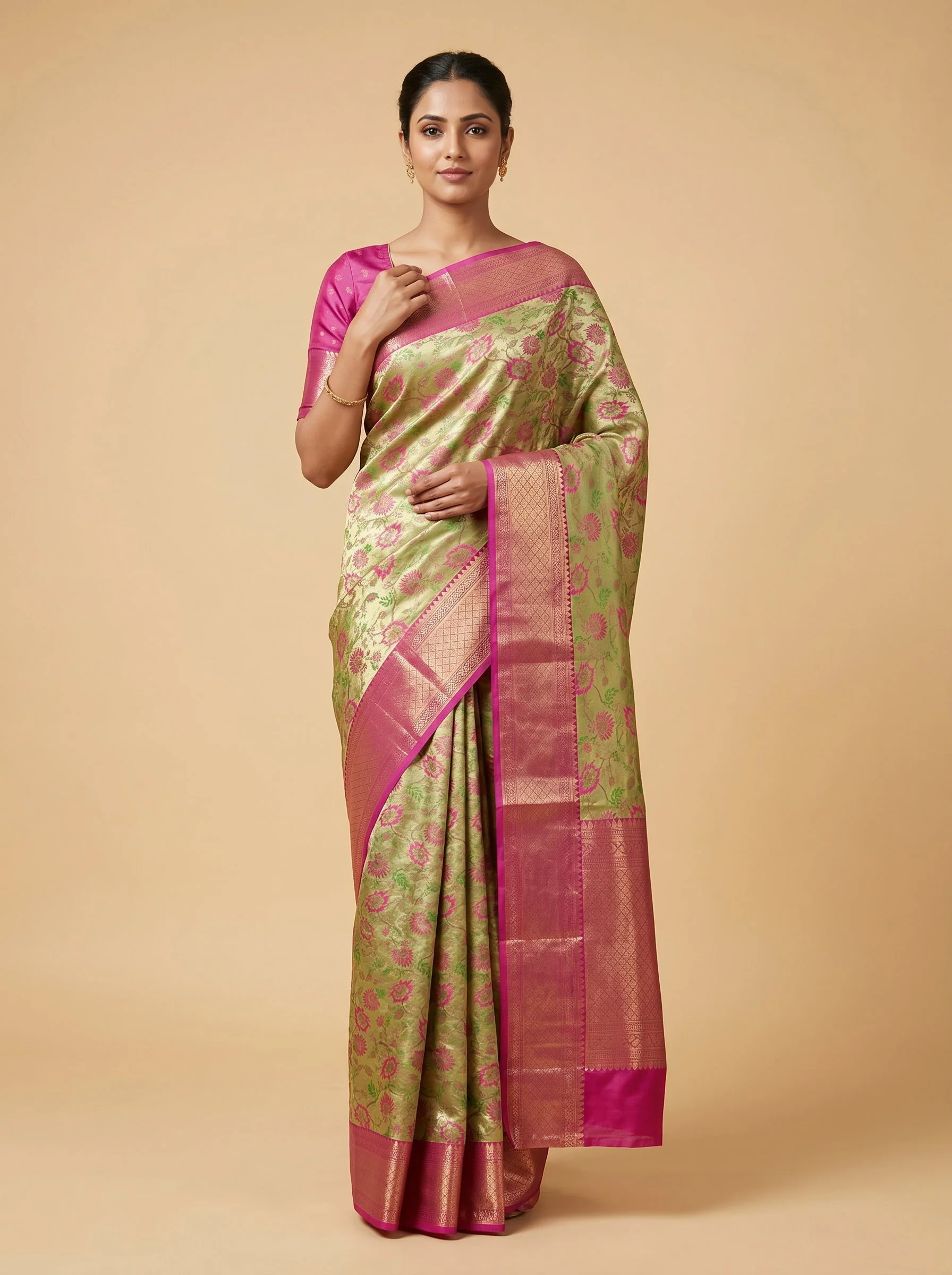 Parrot Green Radiance Saree