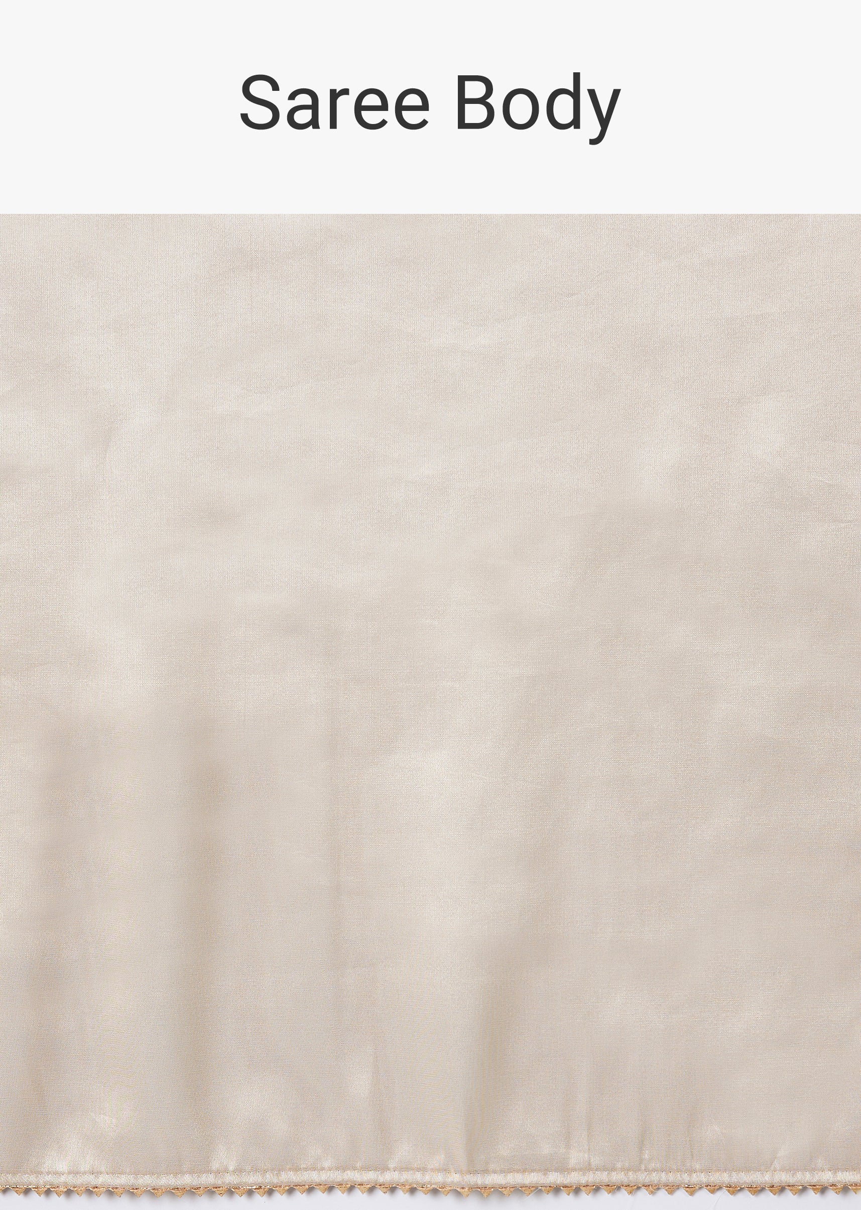 Pastel Cream Solid Saree with Border and Blouse - Image 9