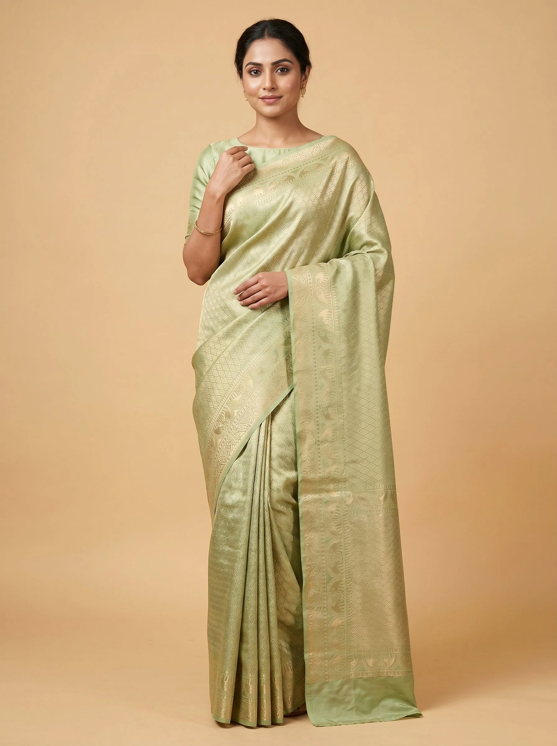 Pastel Green Soft Loom Handloom Saree
