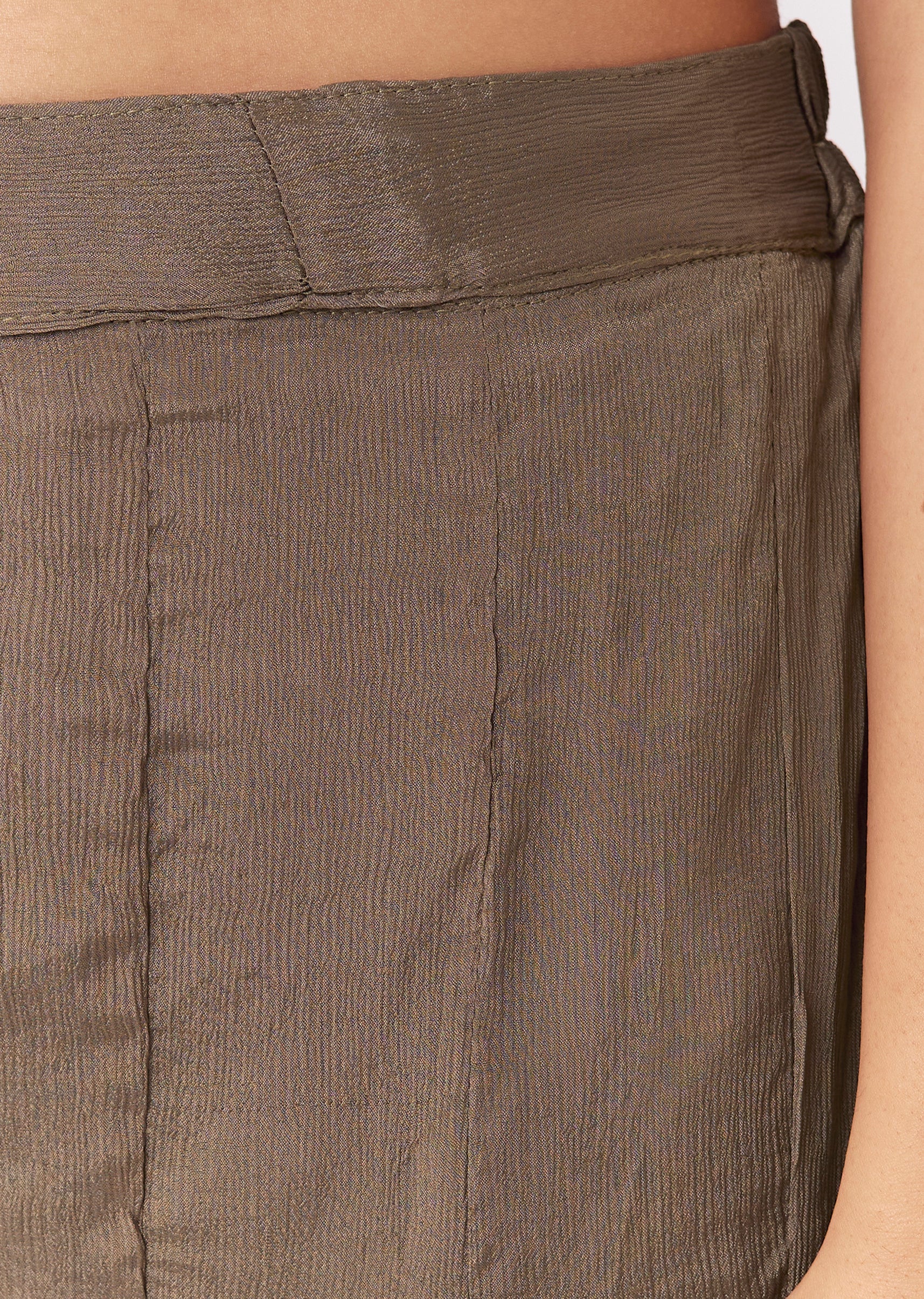 Pastel Grey Chinon Palazzo Suit With Beadwork - Image 6