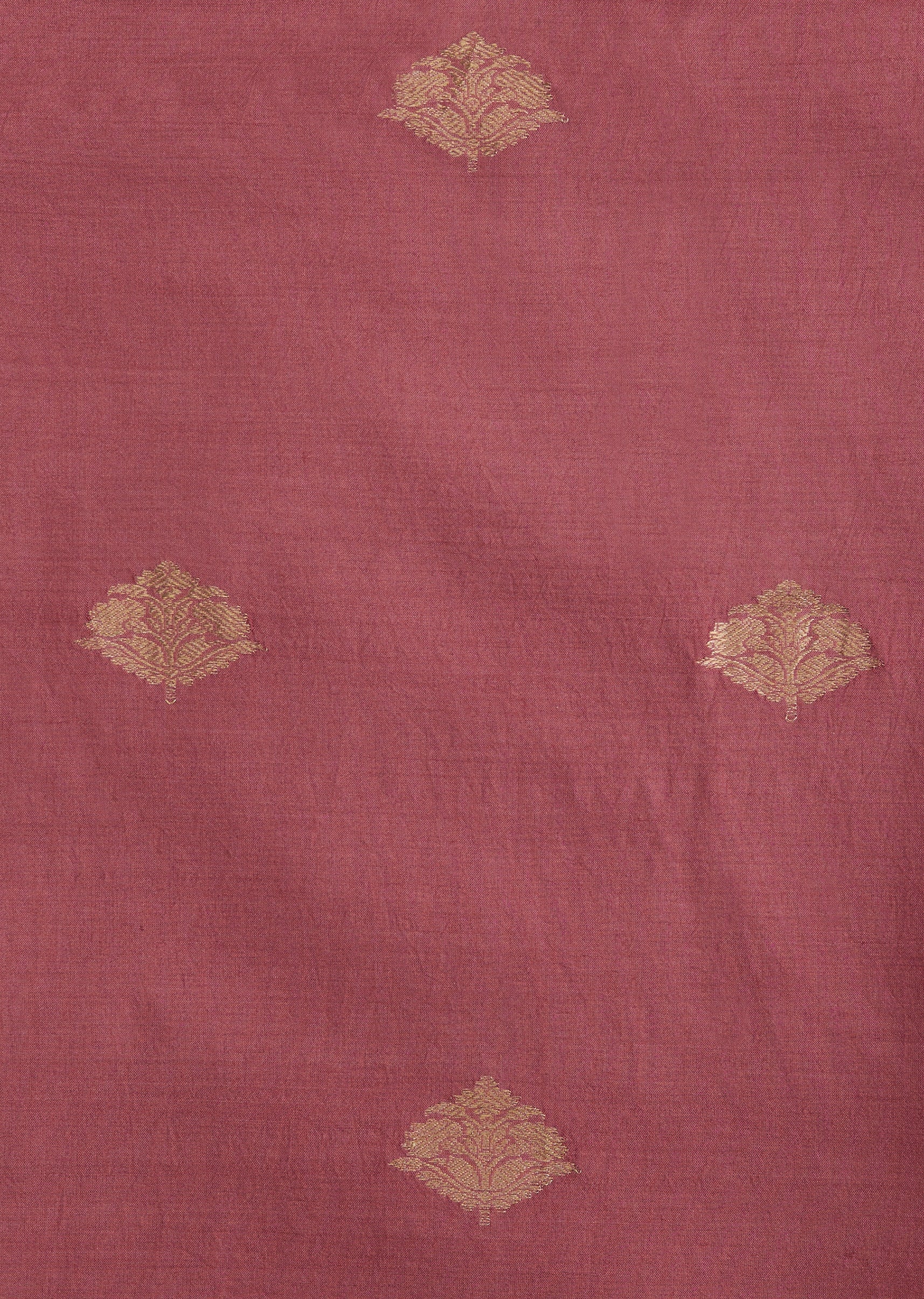 Peach Banarasi Silk Unstitched Suit And Dupatta - Image 2