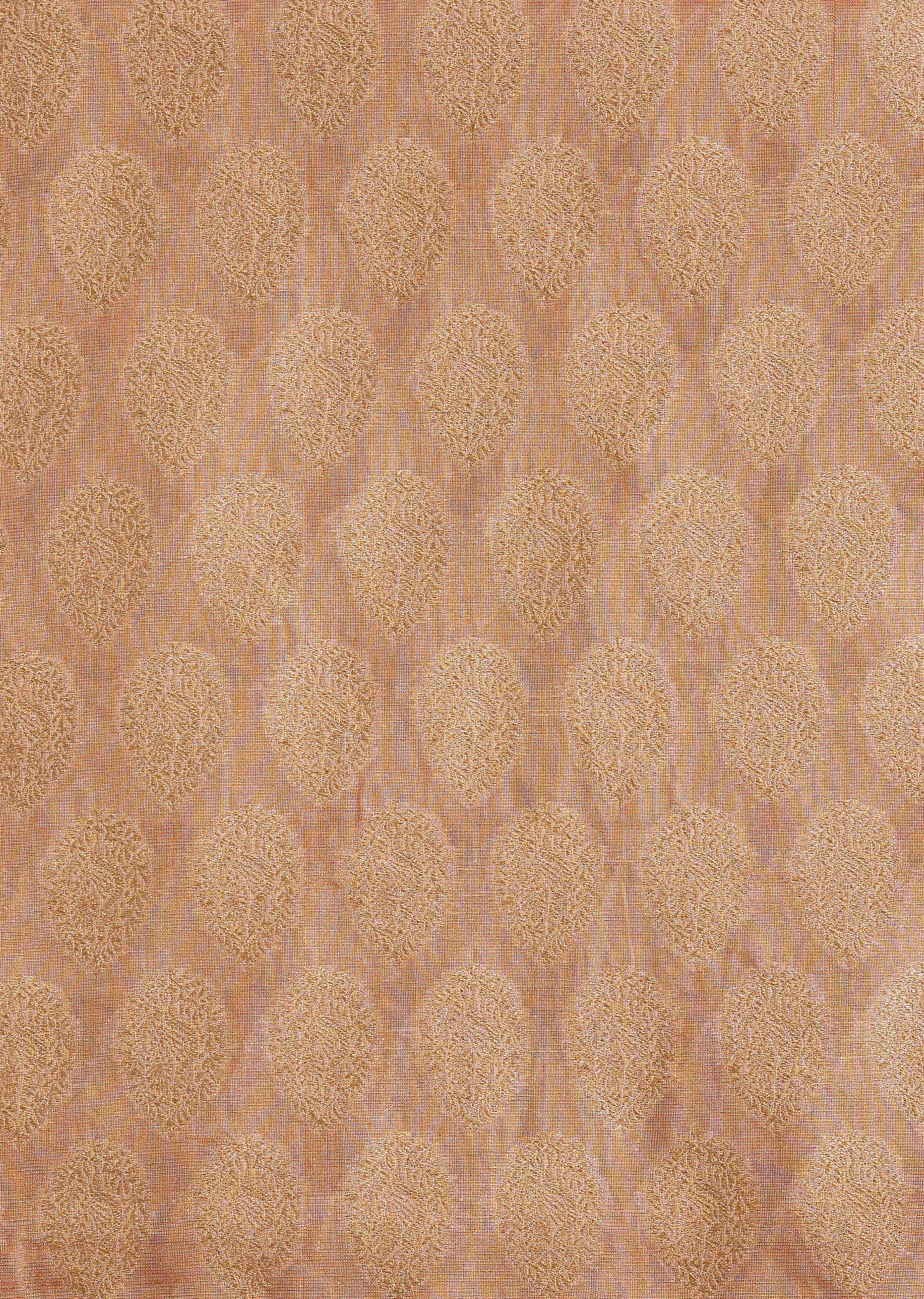 Peach Brocade Dress Material Suit - Image 2