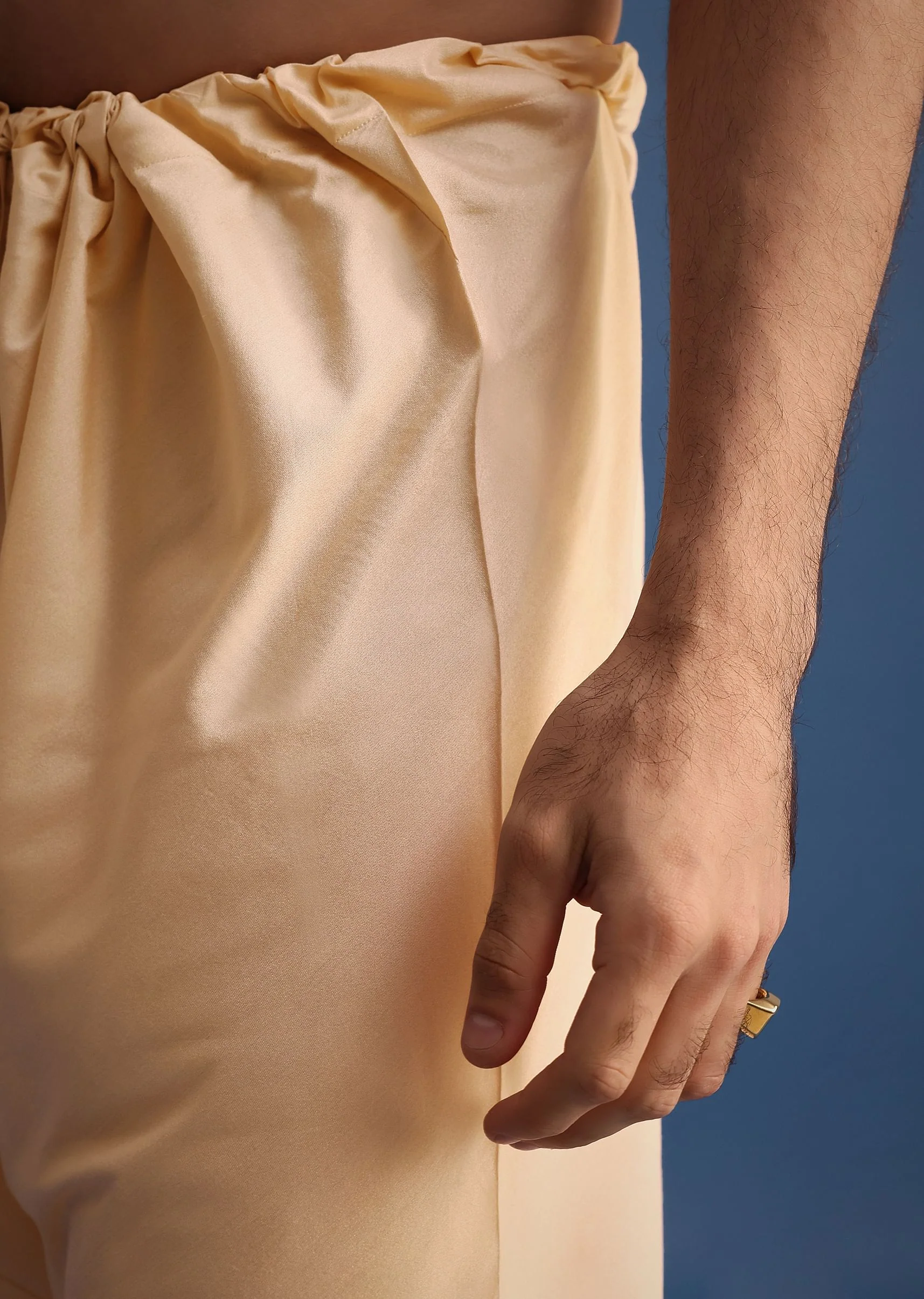 Peach Embroidered Silk Sherwani Suit - Image 8