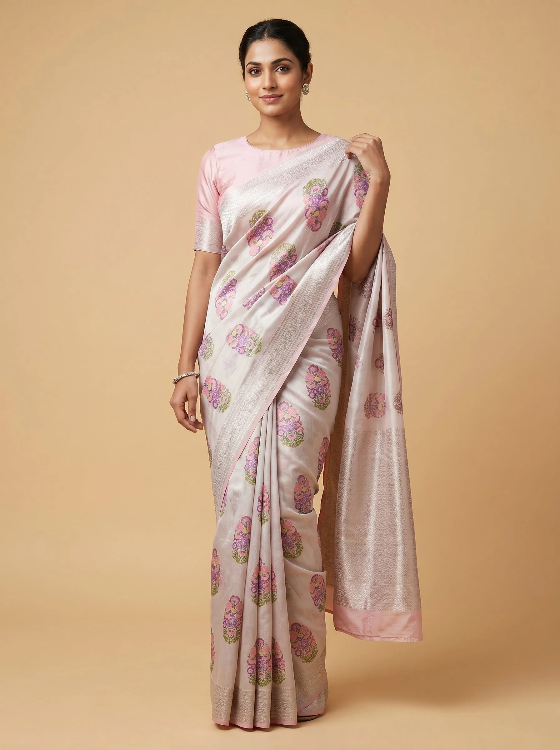 Peach Glow Handloom Saree