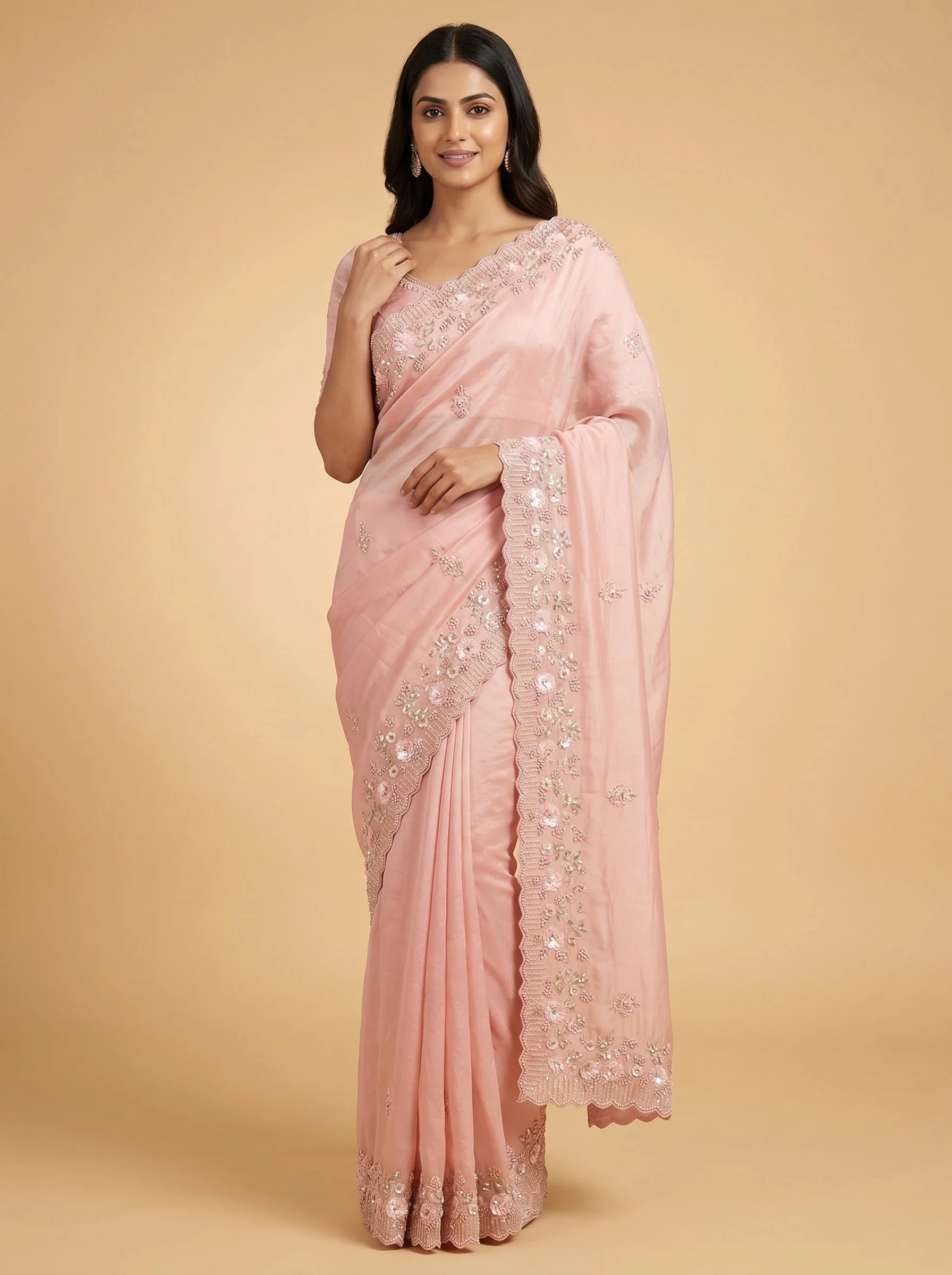 Peach Nectar Charm Saree