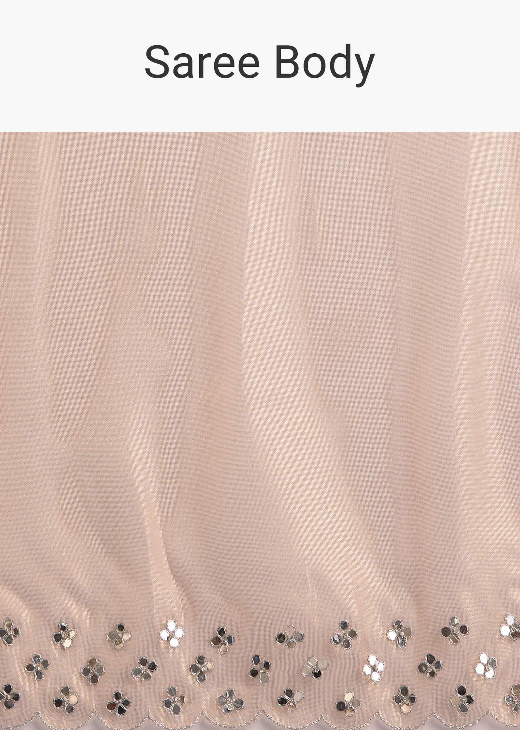 Peach Organza Tissue Saree With Cutdana Embellished Border - Image 9