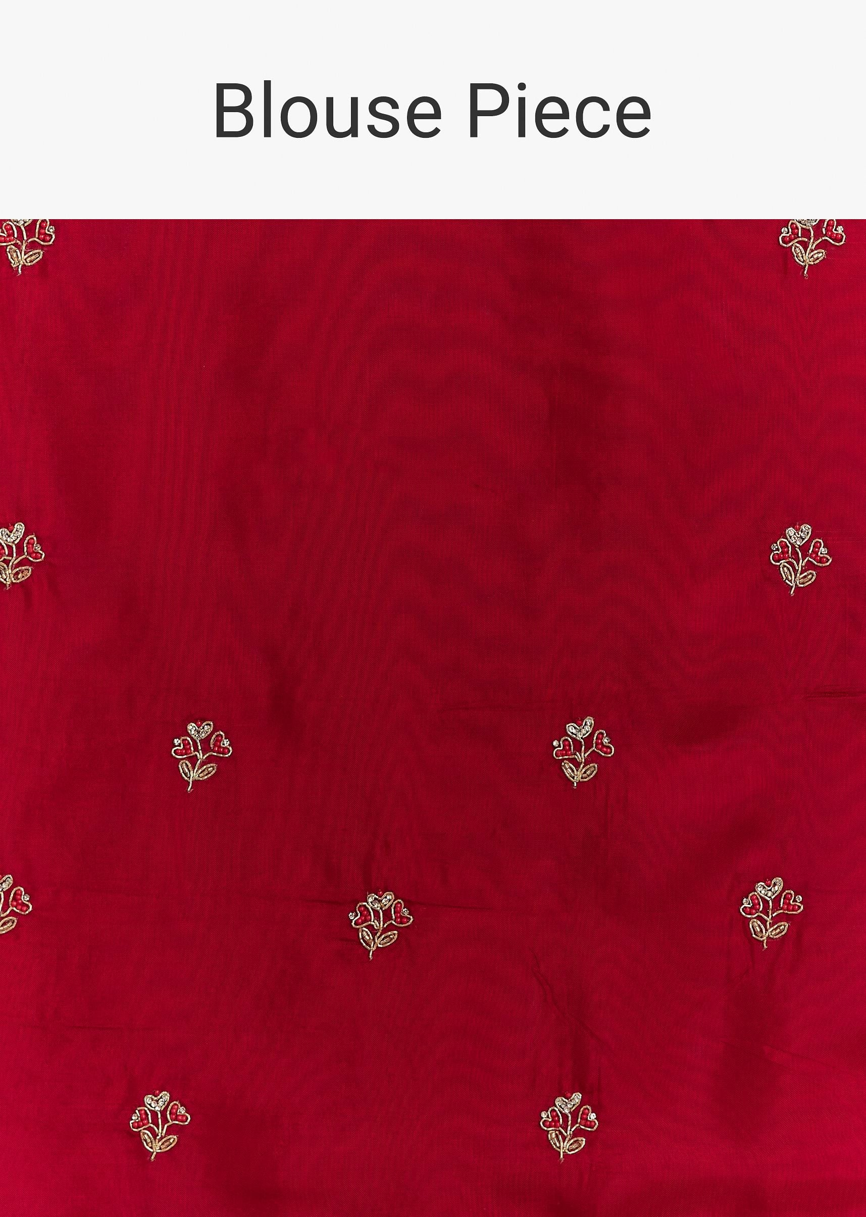Peach Red Shaded Shibori Print Tissue Saree With Embroidered Scallop Border - Image 10