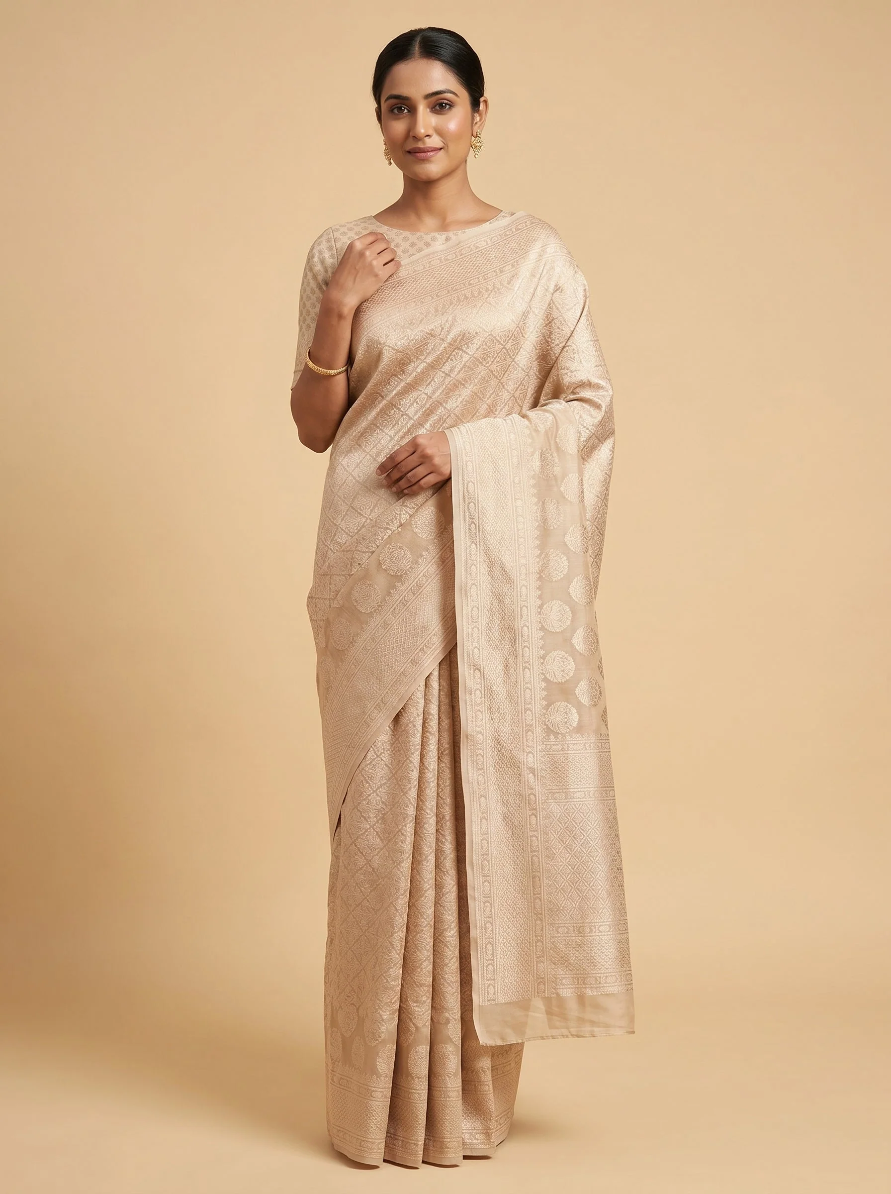 Peach Silk Elegance Saree