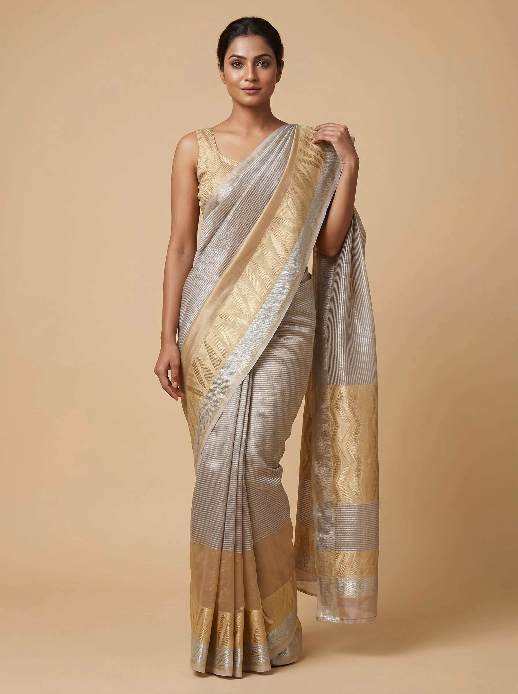 Peach Subtle Handloom Saree