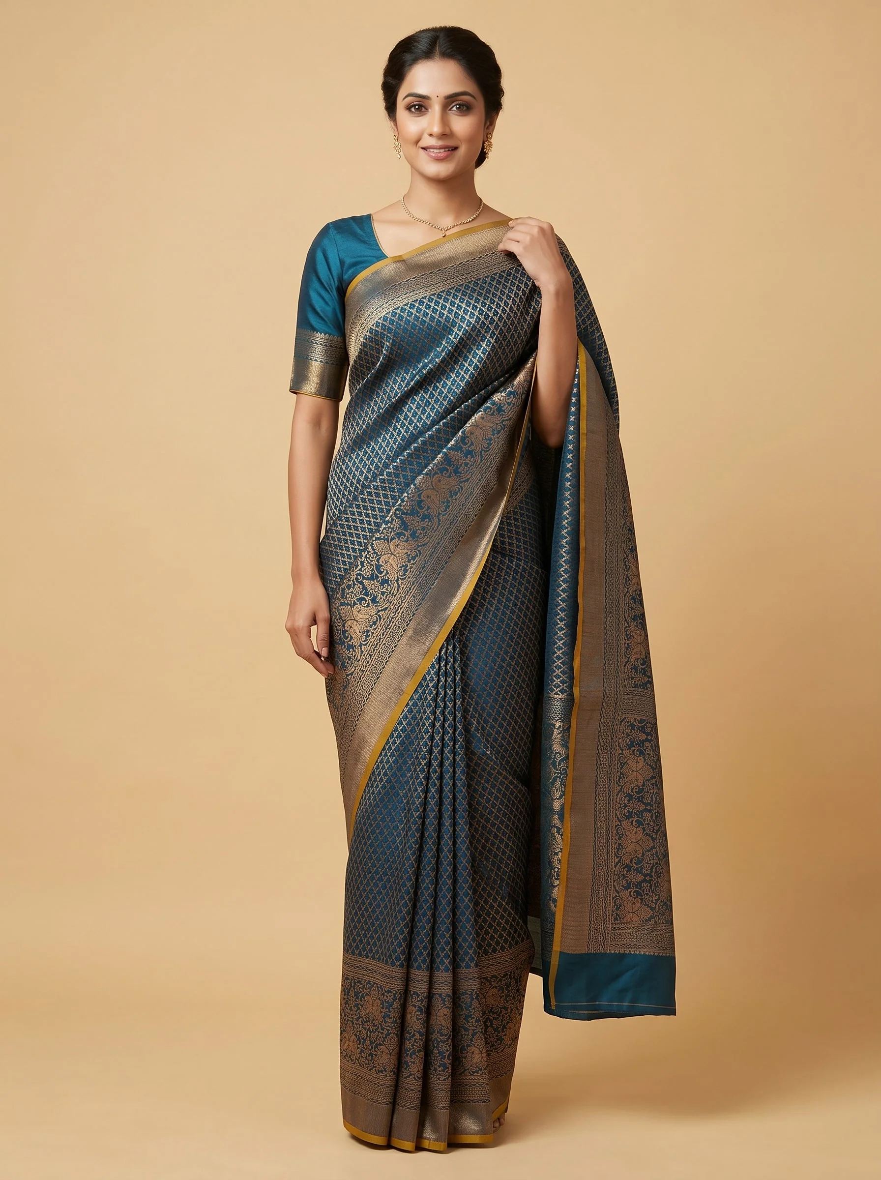 Peacock Feather Radiance Saree