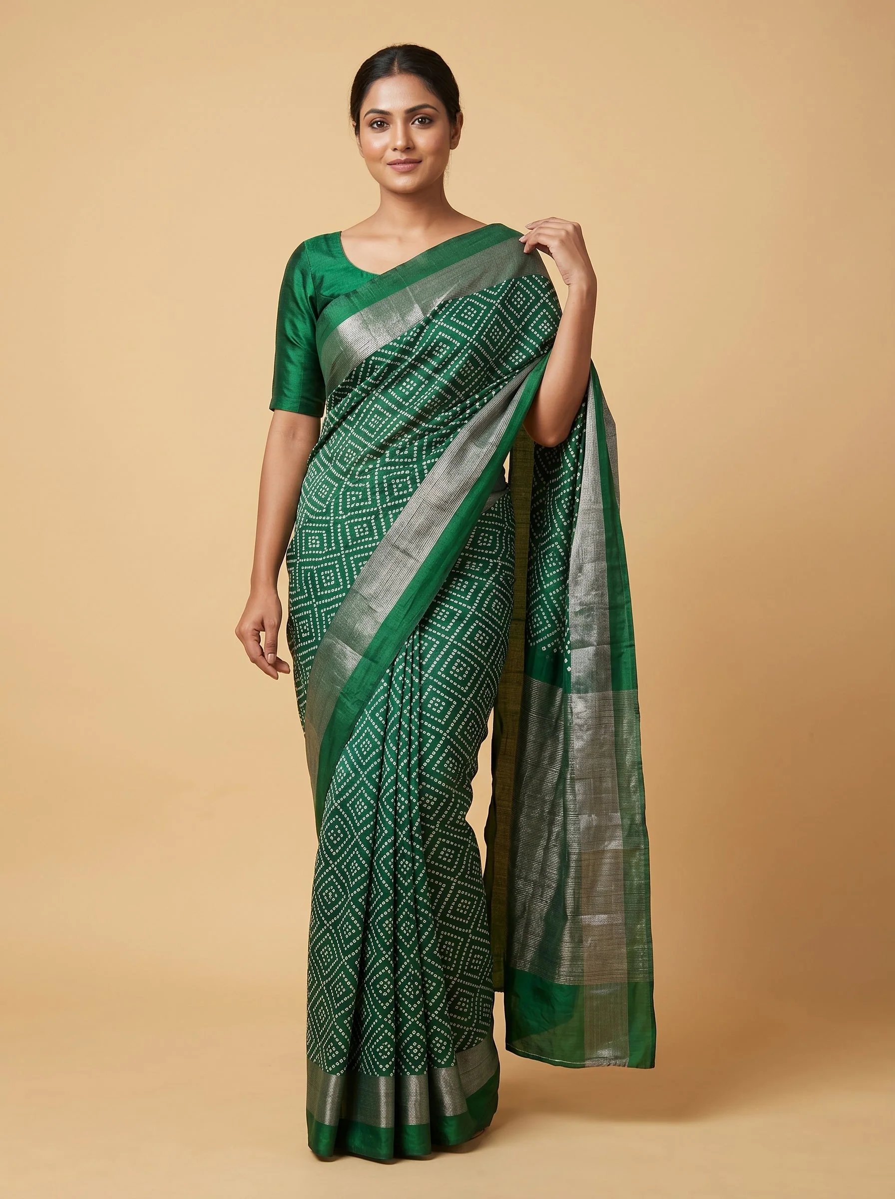Peacock Green Handloom Saree