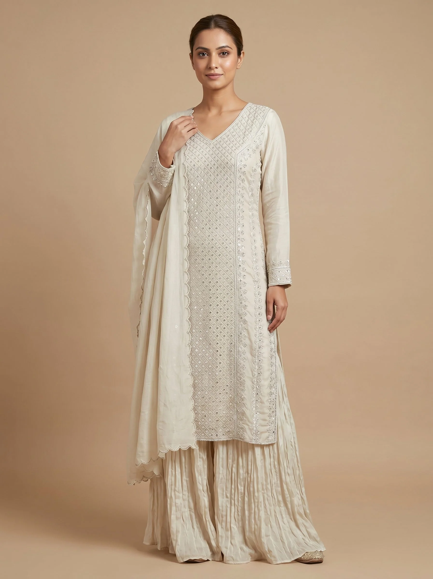 Pearl Ivory Palazzo Set