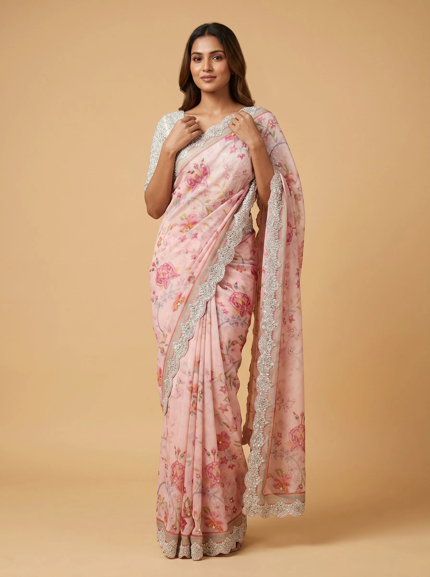 Petal Blush Radiance Saree