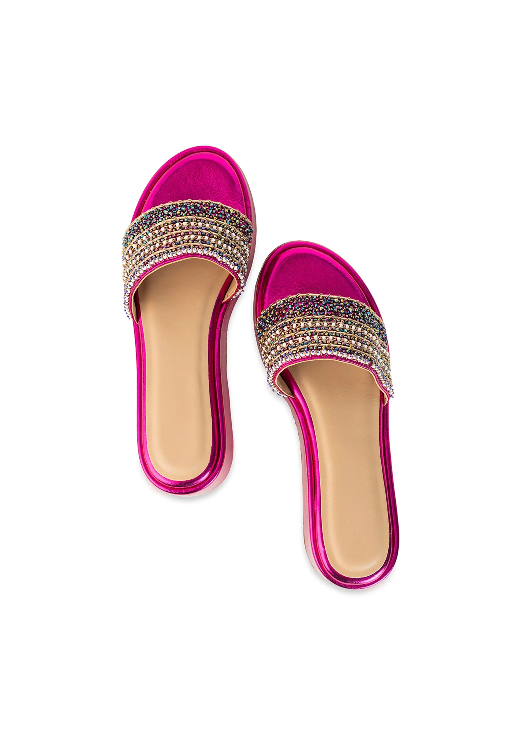 Pink Bead Hand Embellished Heels - Image 2