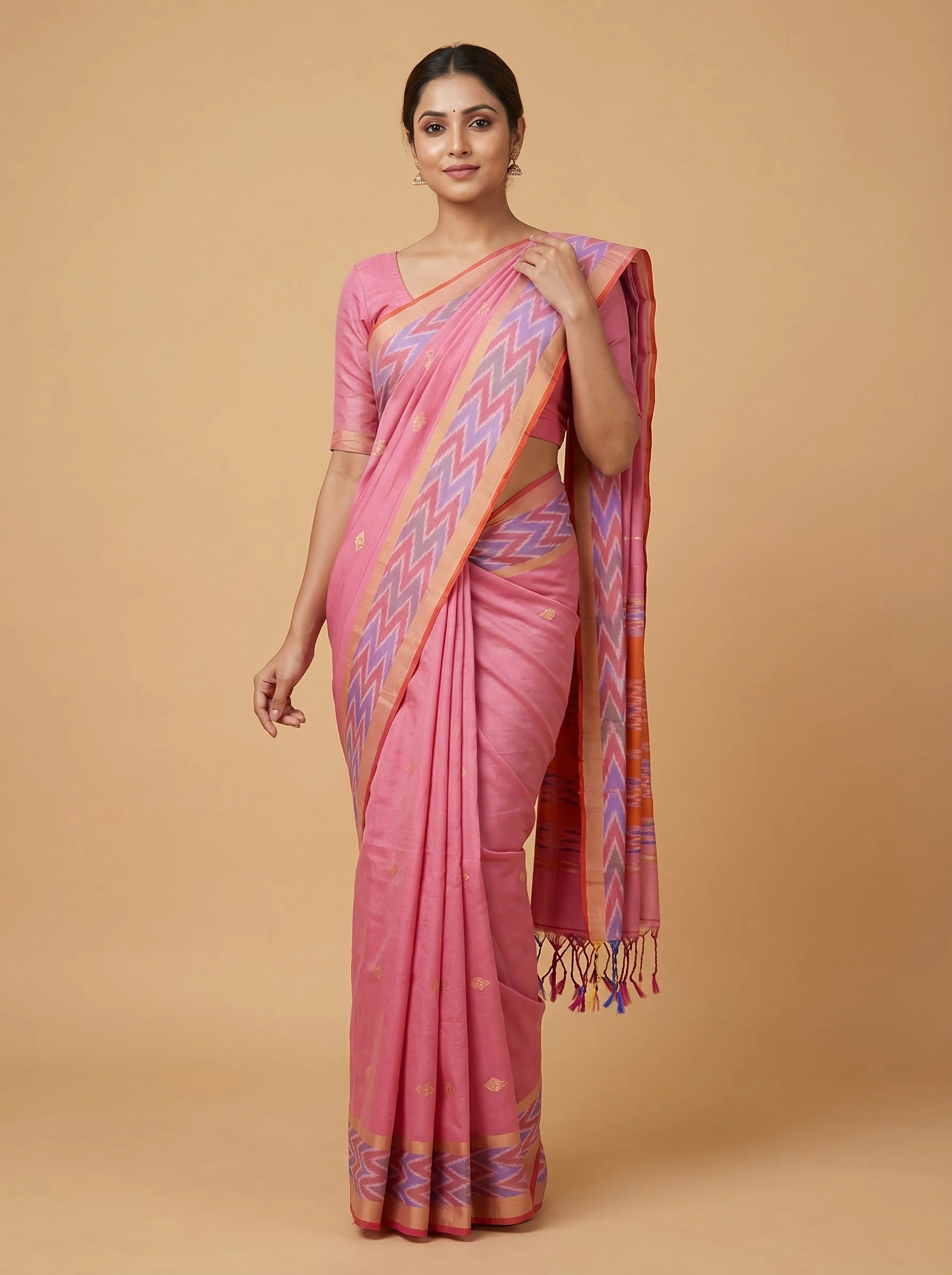 Pink Blush Handloom Saree