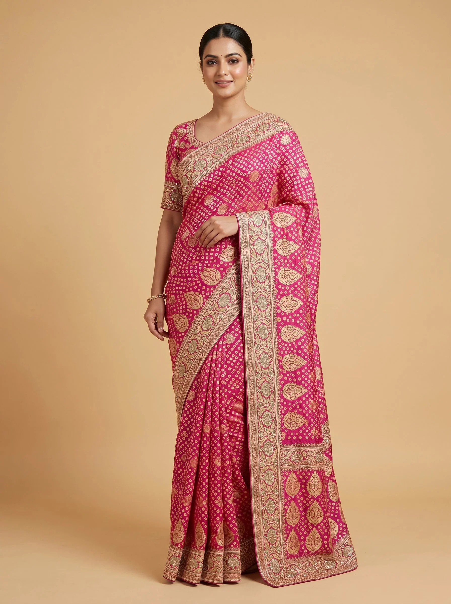 Pink Delicate Embroidery Saree