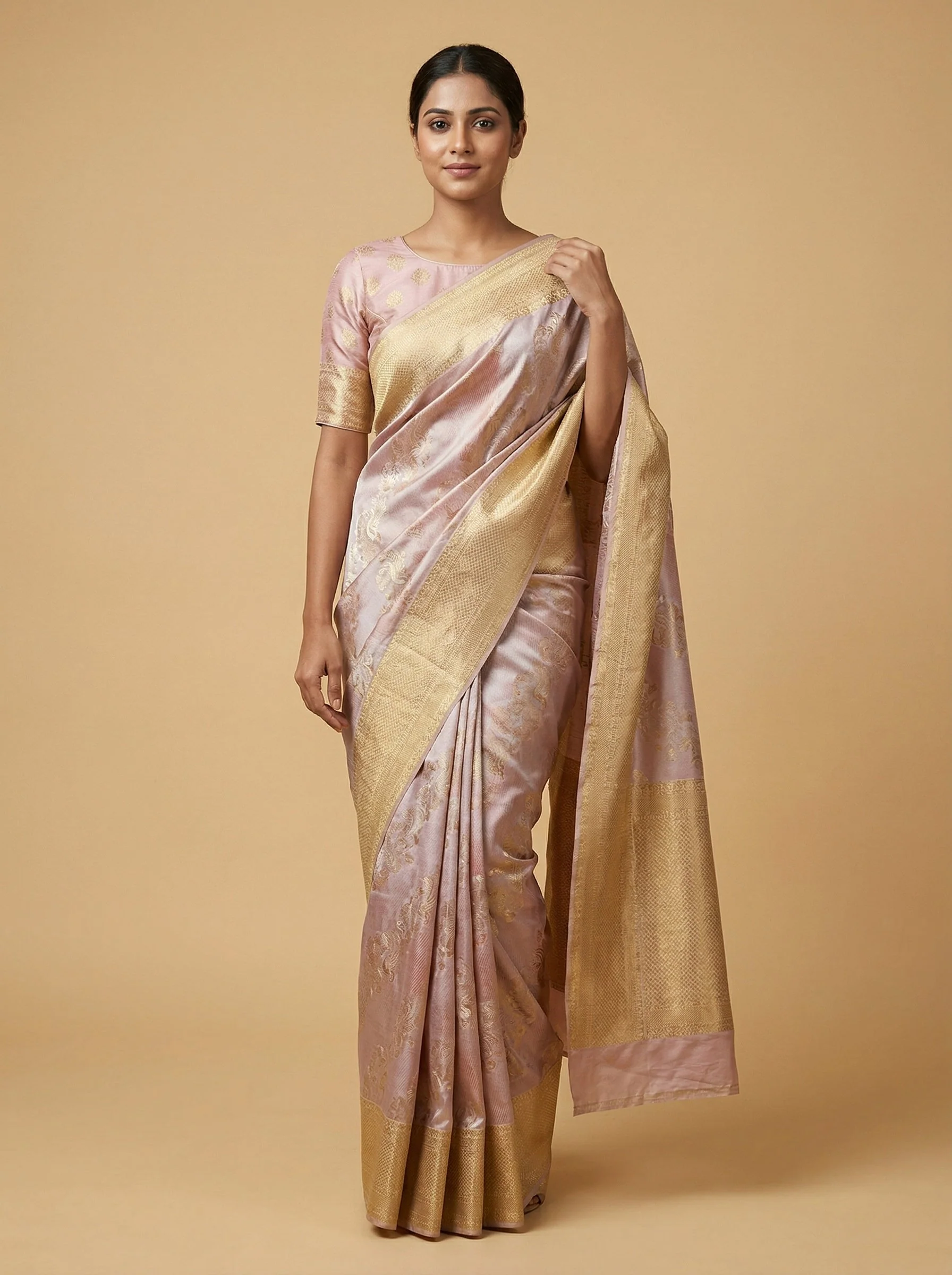 Pink Dewy Handloom Saree