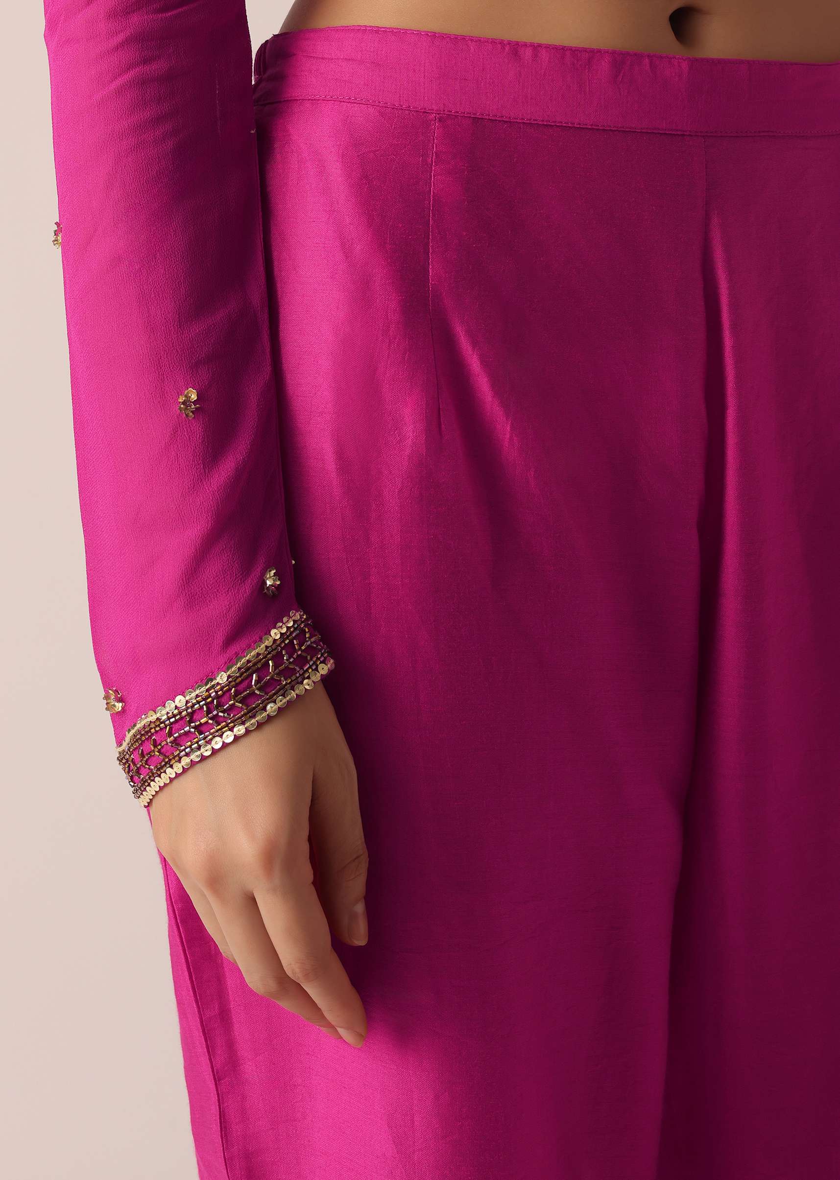 Pink Embroidered Anarkali Set - Image 6