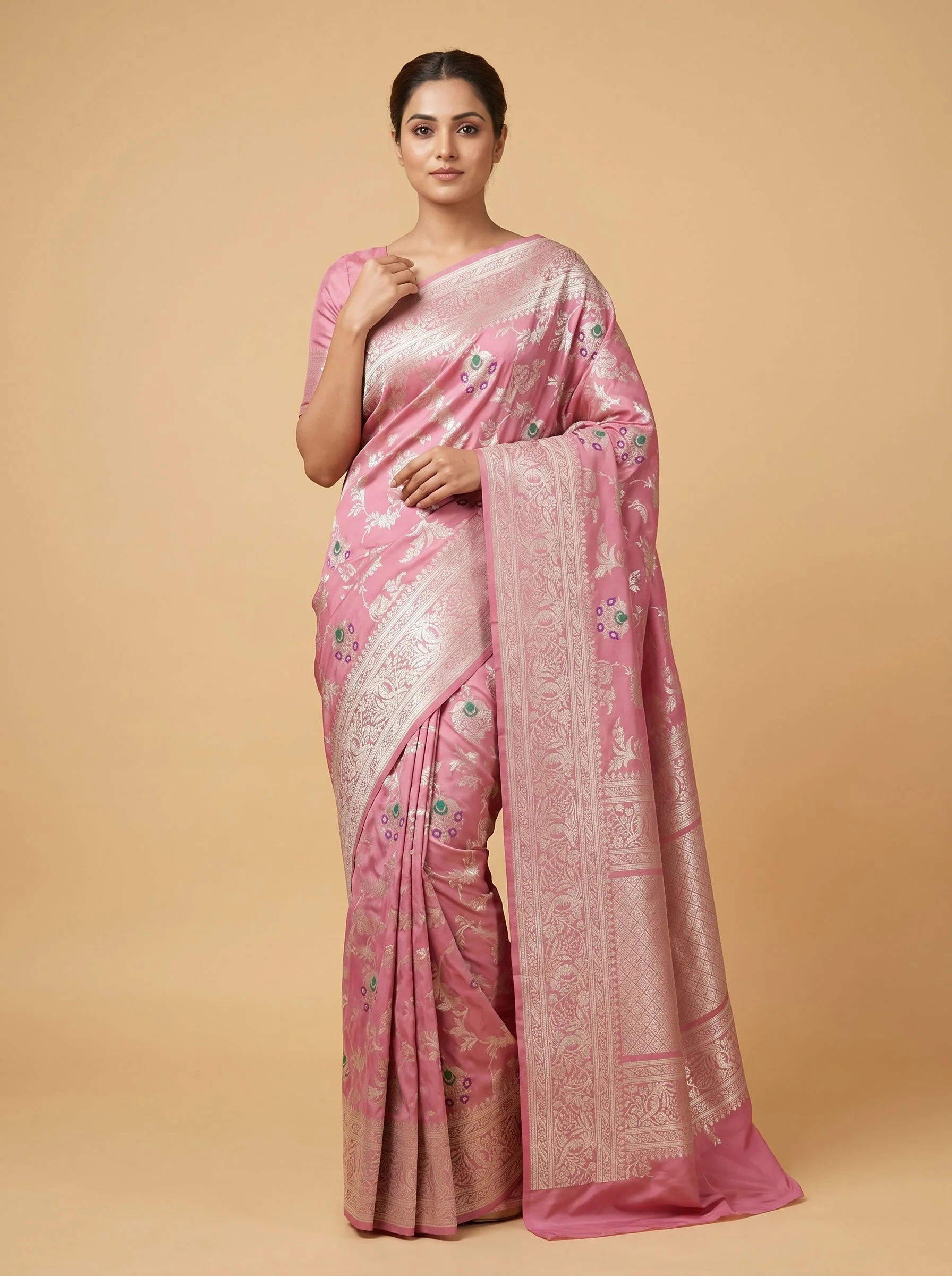 Pink Feminine Grace Handloom Saree