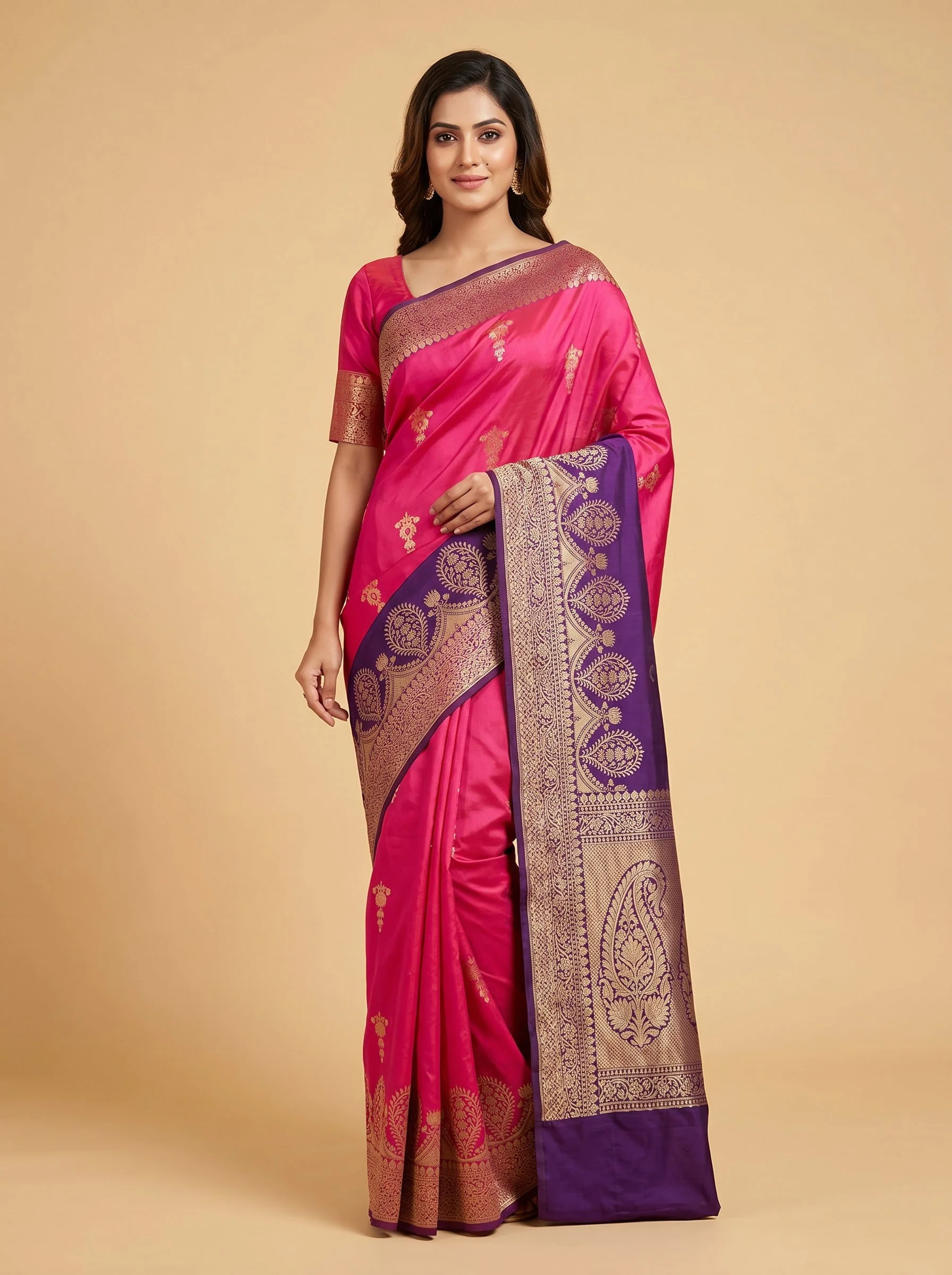 Pink Gentle Radiance Handloom Saree