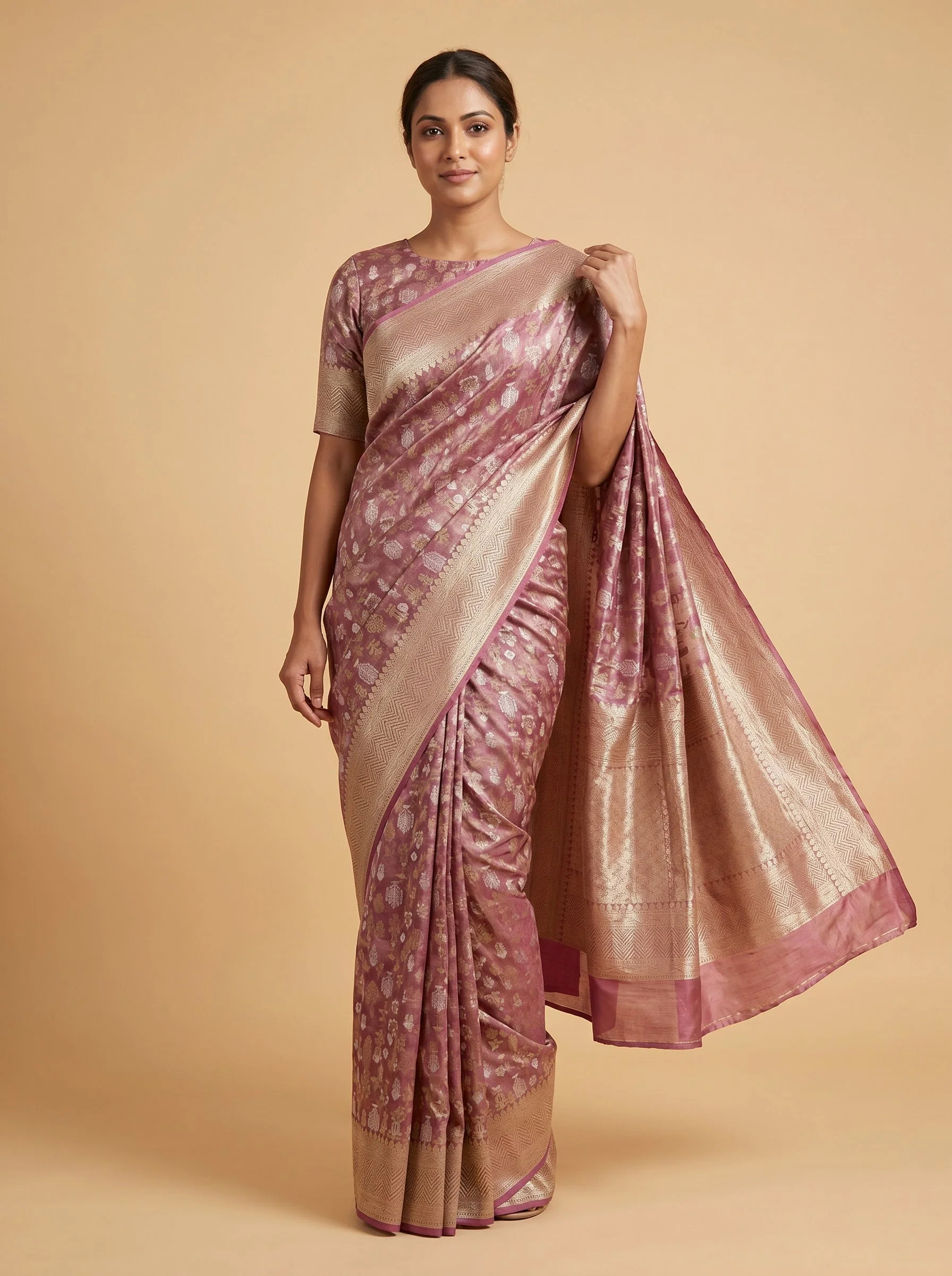 Pink Graceful Poise Saree