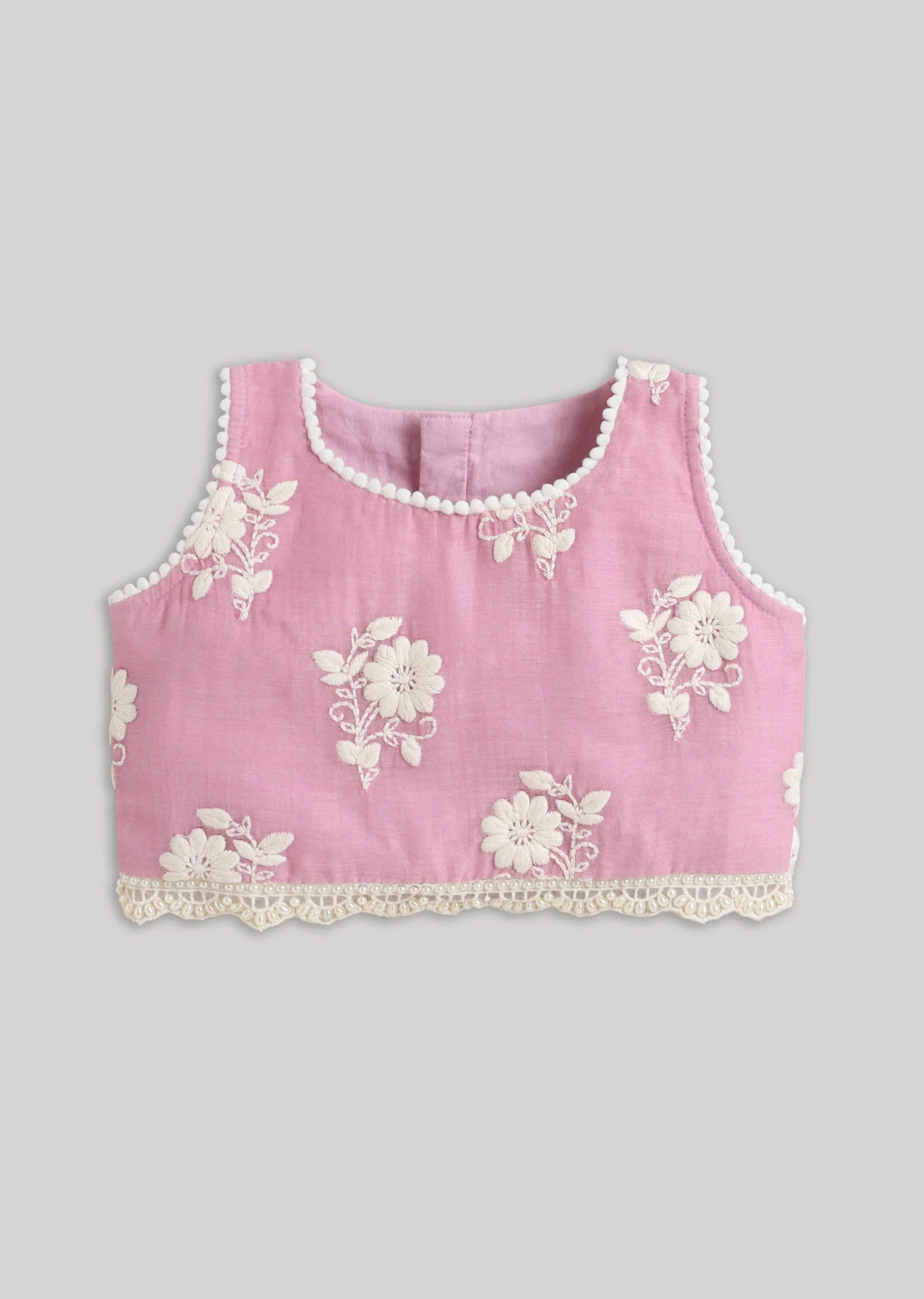 Pink Lehenga Set With Delicate Resham Work - Image 2