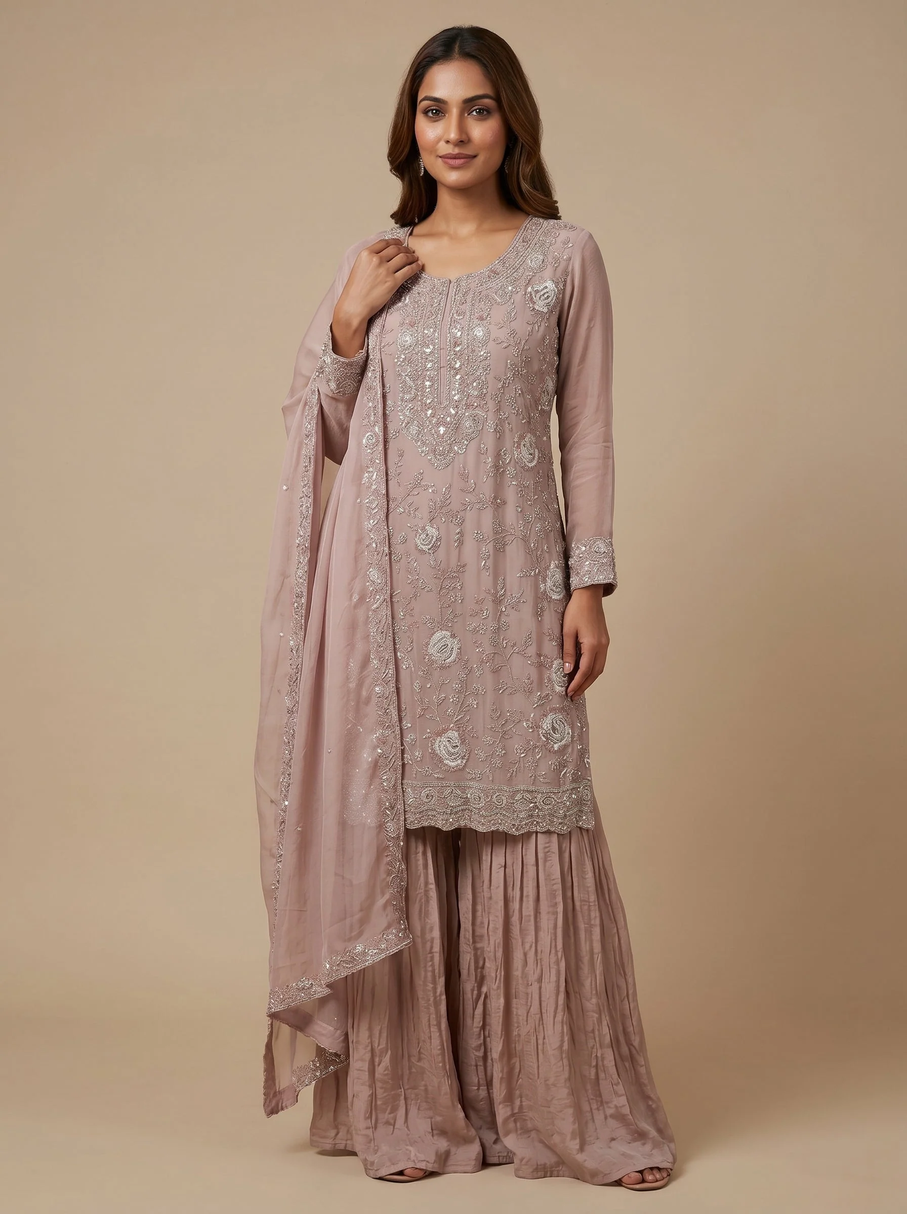 Pink Nectar Sharara Set