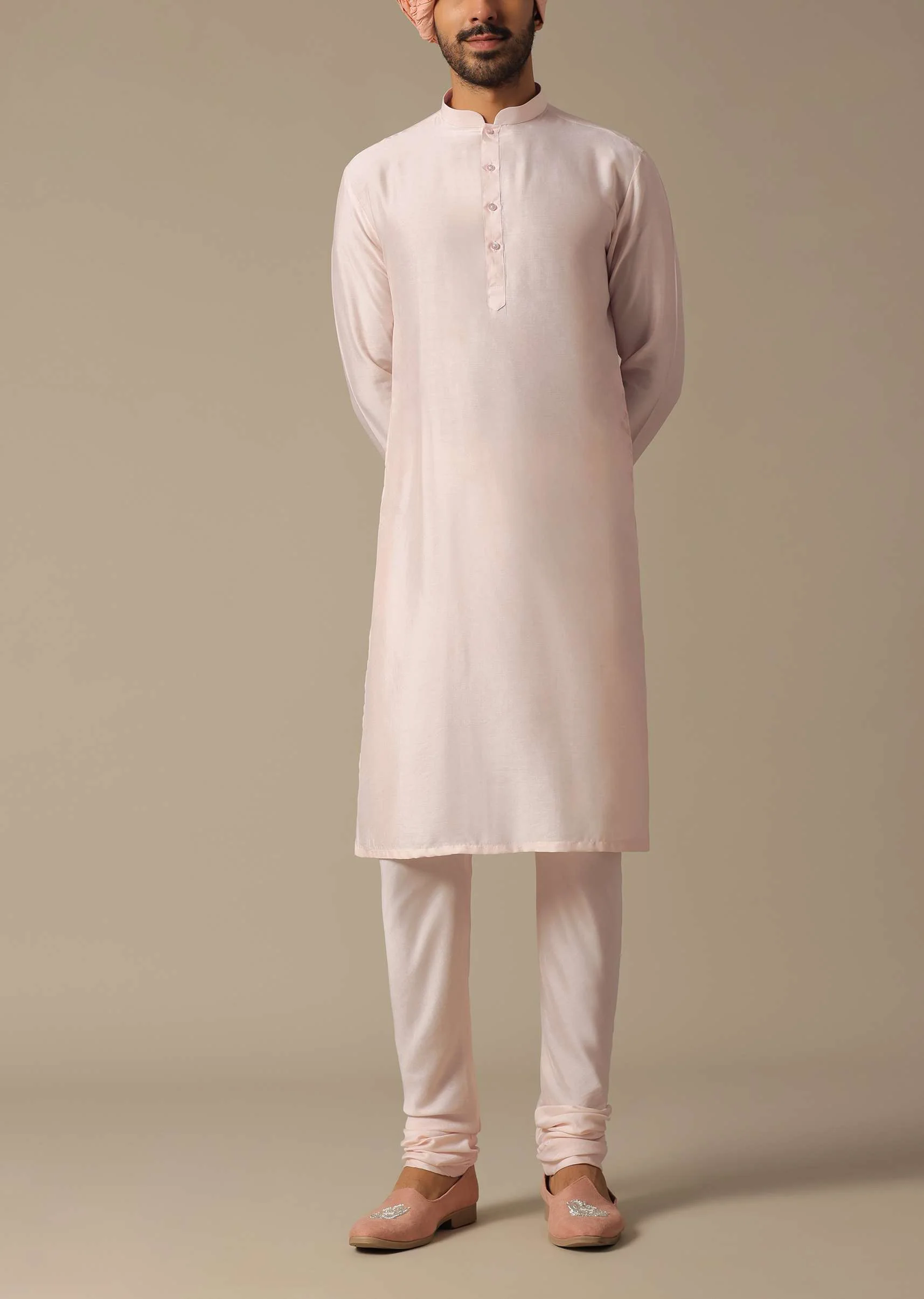 Pink Opulence Sherwani Set For Grooms - Image 5