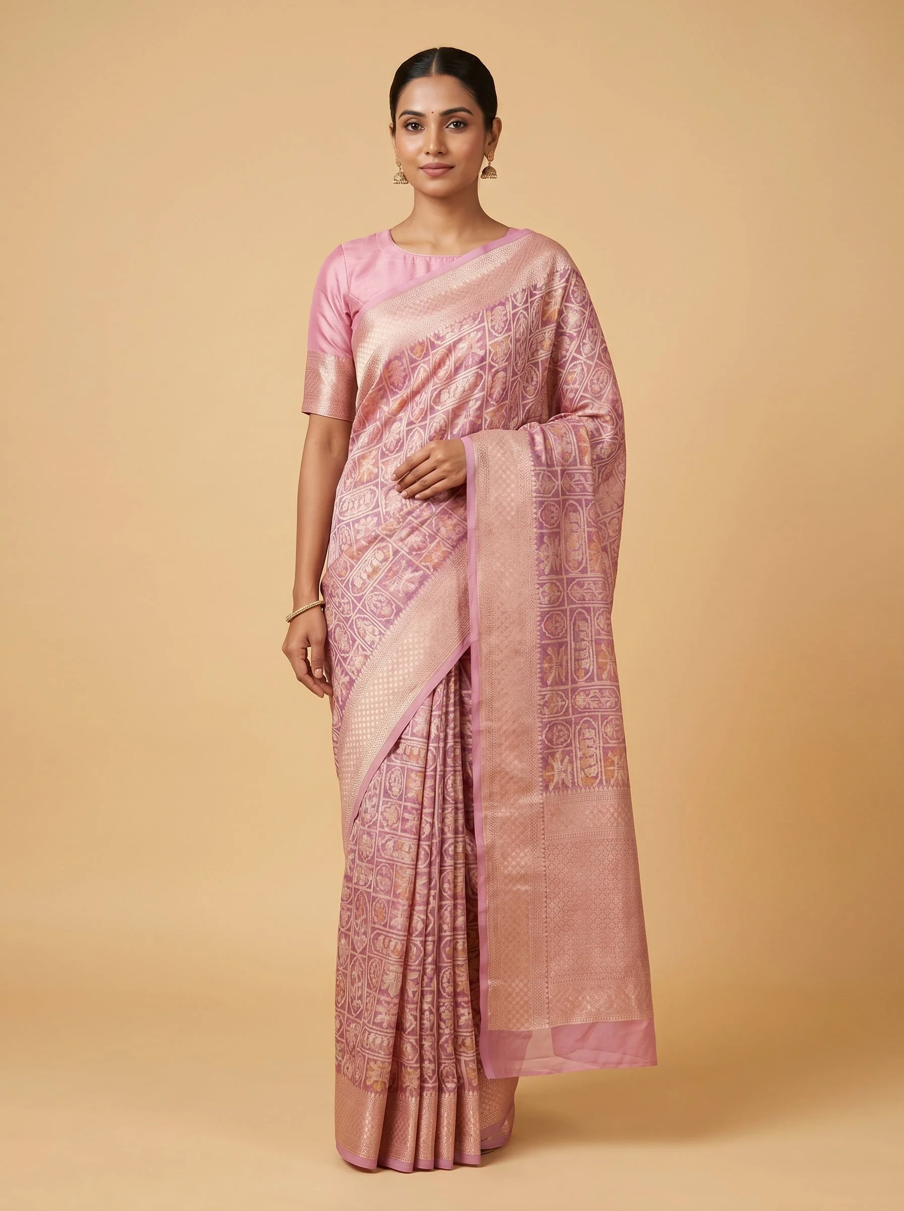 Pink Playful Glow Handloom Saree