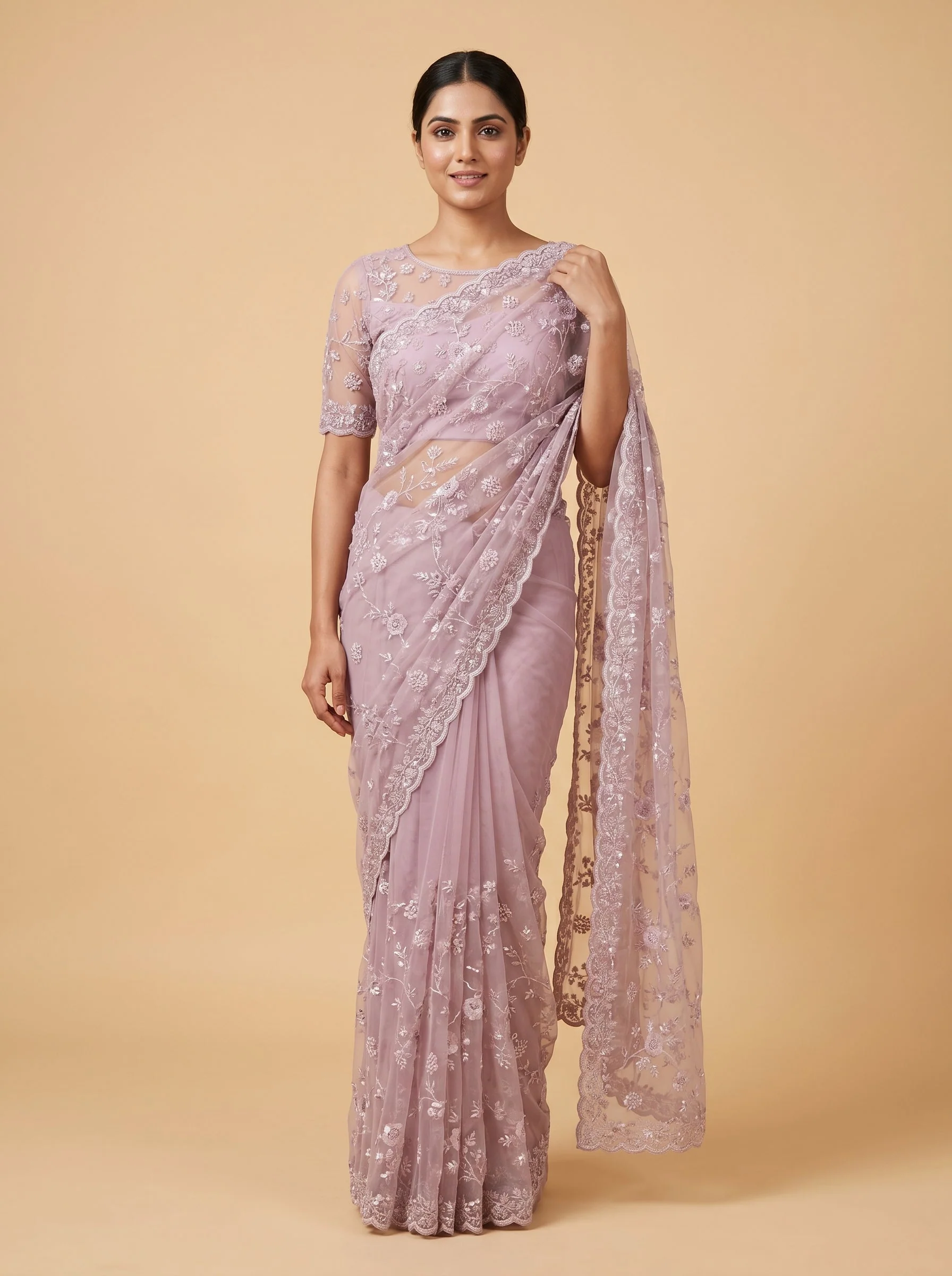 Pink Rosé Allure Embroidered Saree