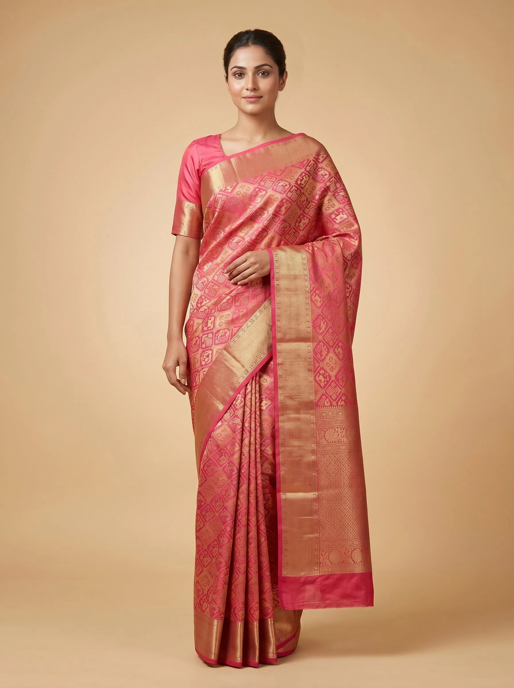 Pink Rosé Elegance Handloom Saree