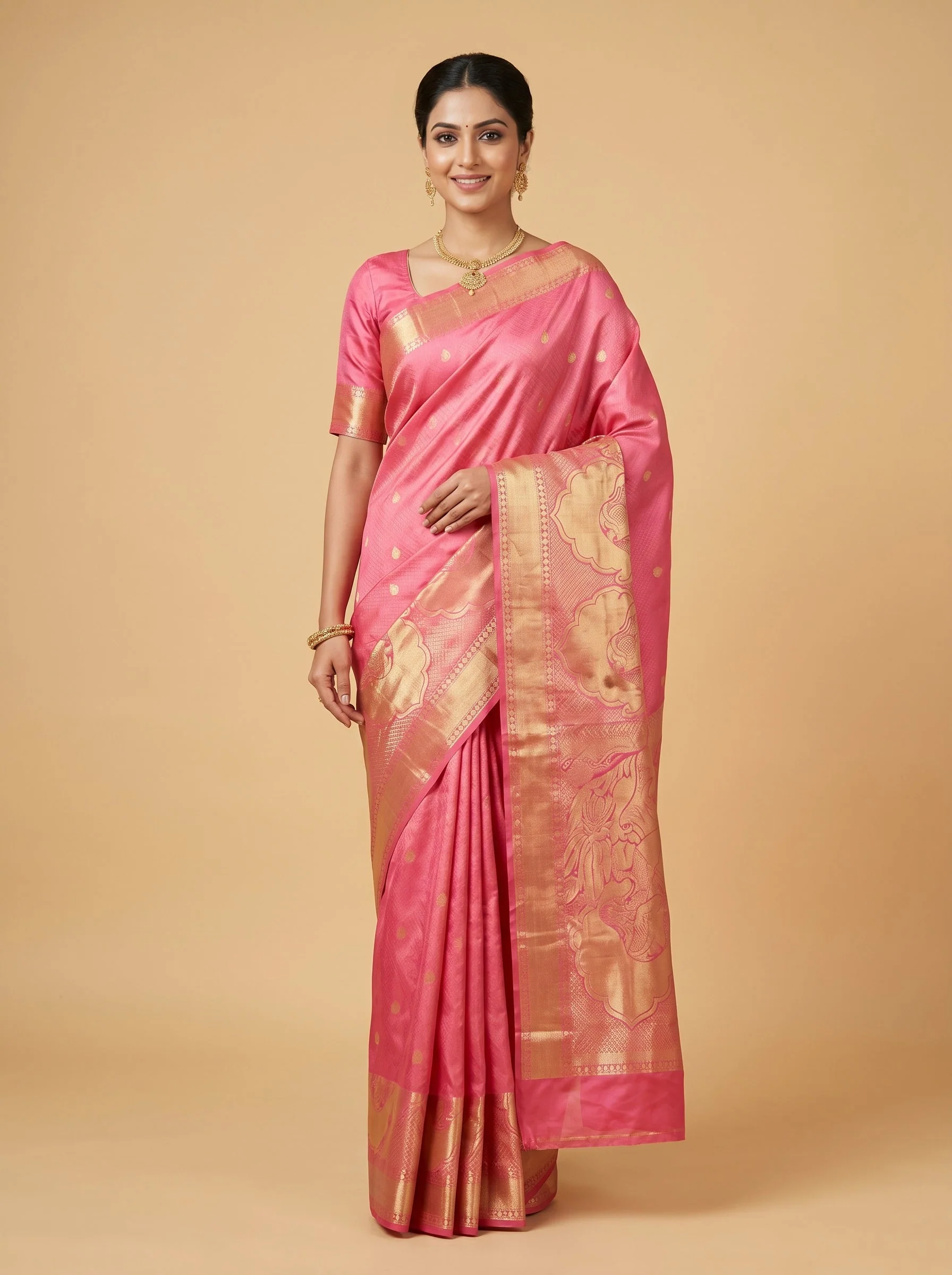 Pink Rosé Poise Handloom Saree