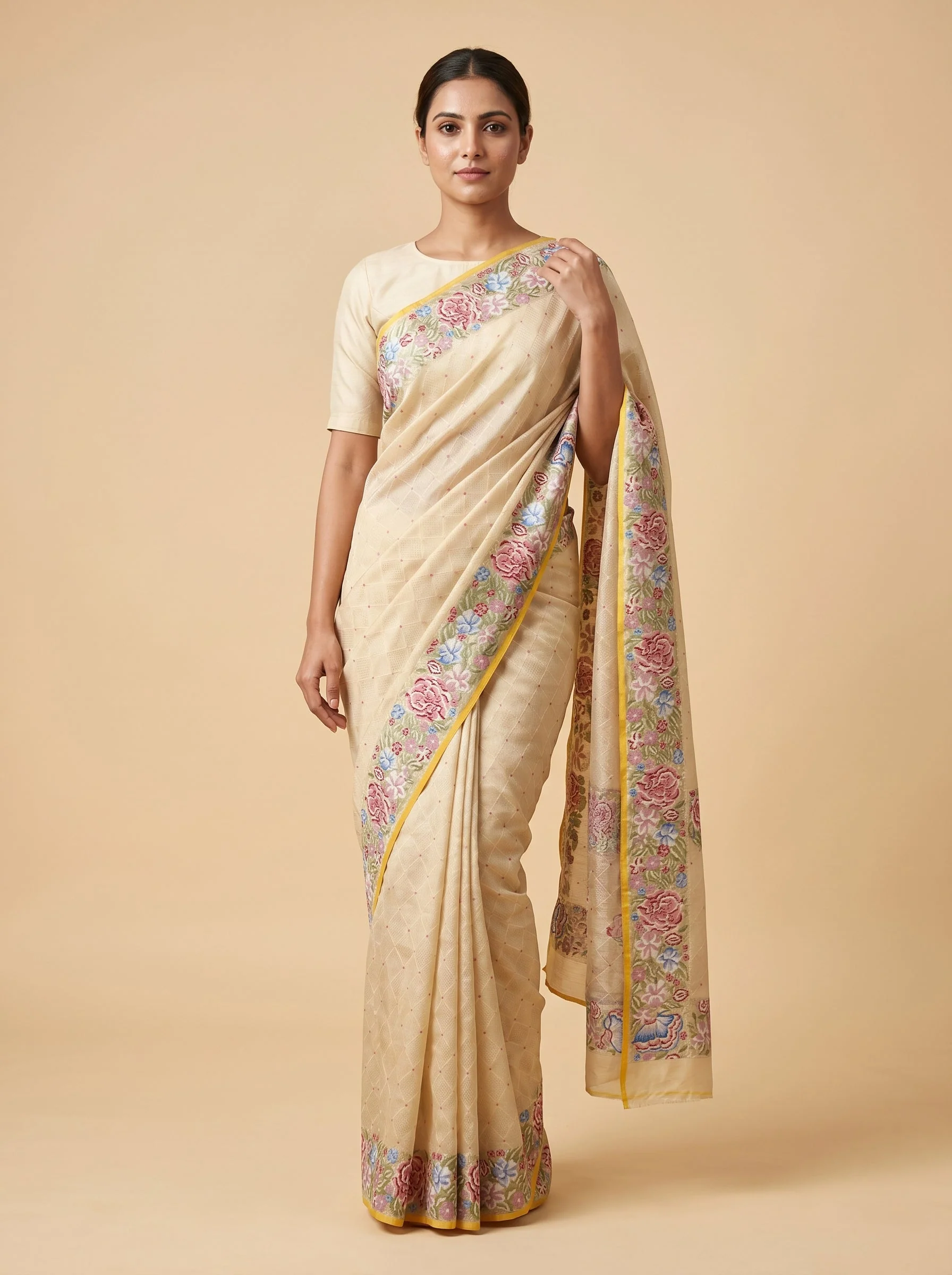 Pink Soft Drape Handloom Saree