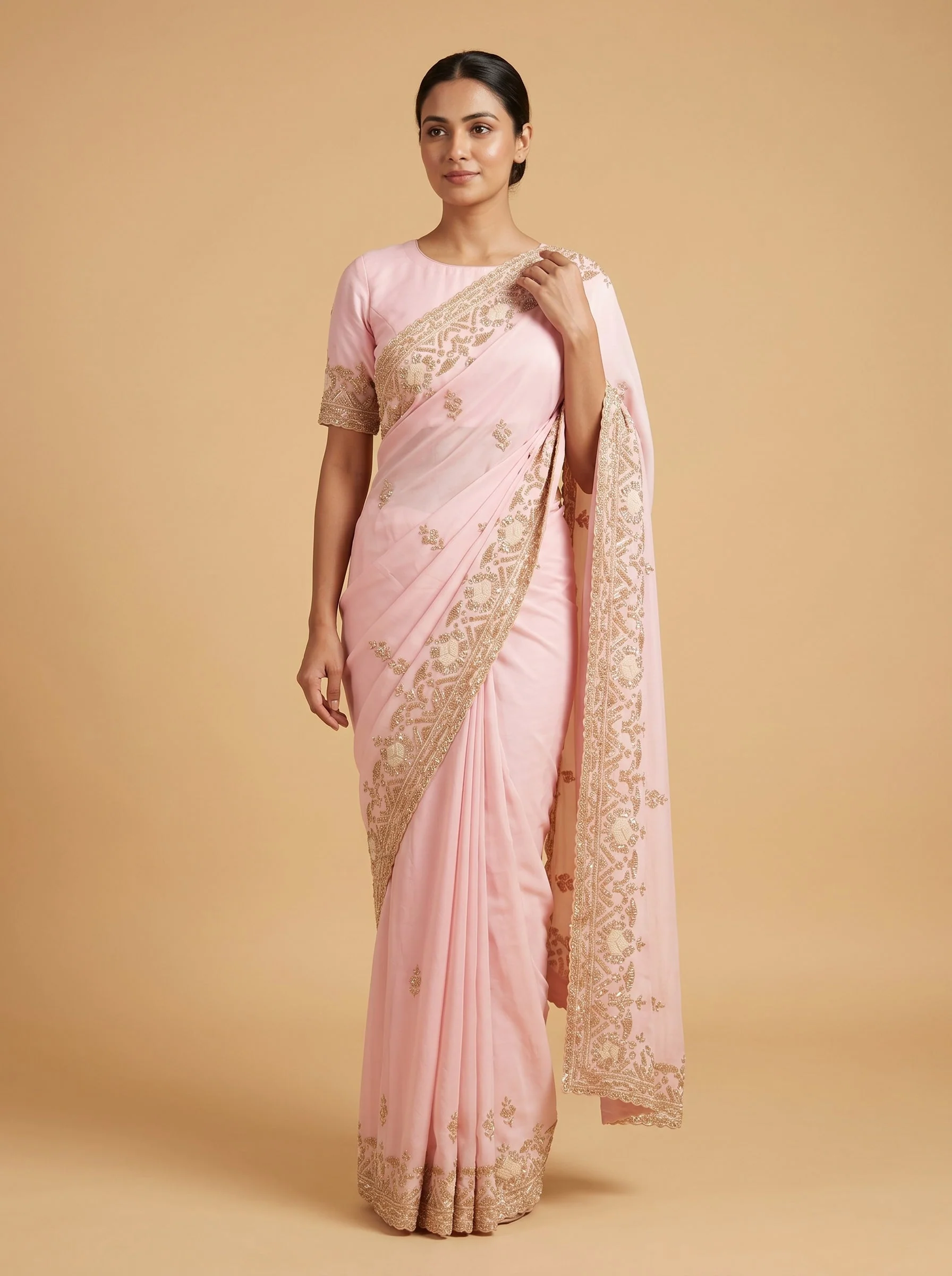 Pink Soft Radiance Handloom Saree