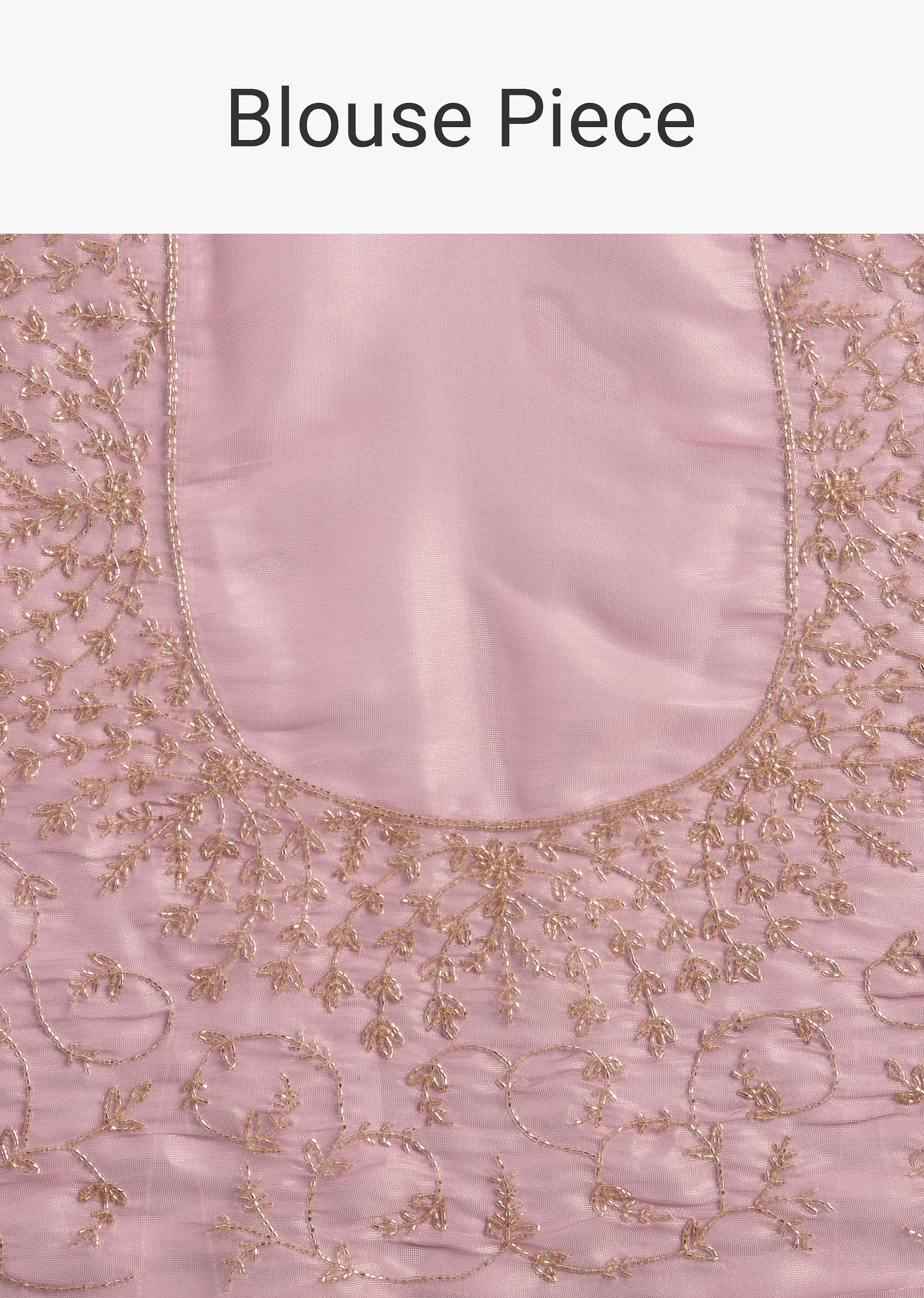 Pink Tissue Saree With All Over Stone Embellishment And Cutdana Scallop Border - Image 10