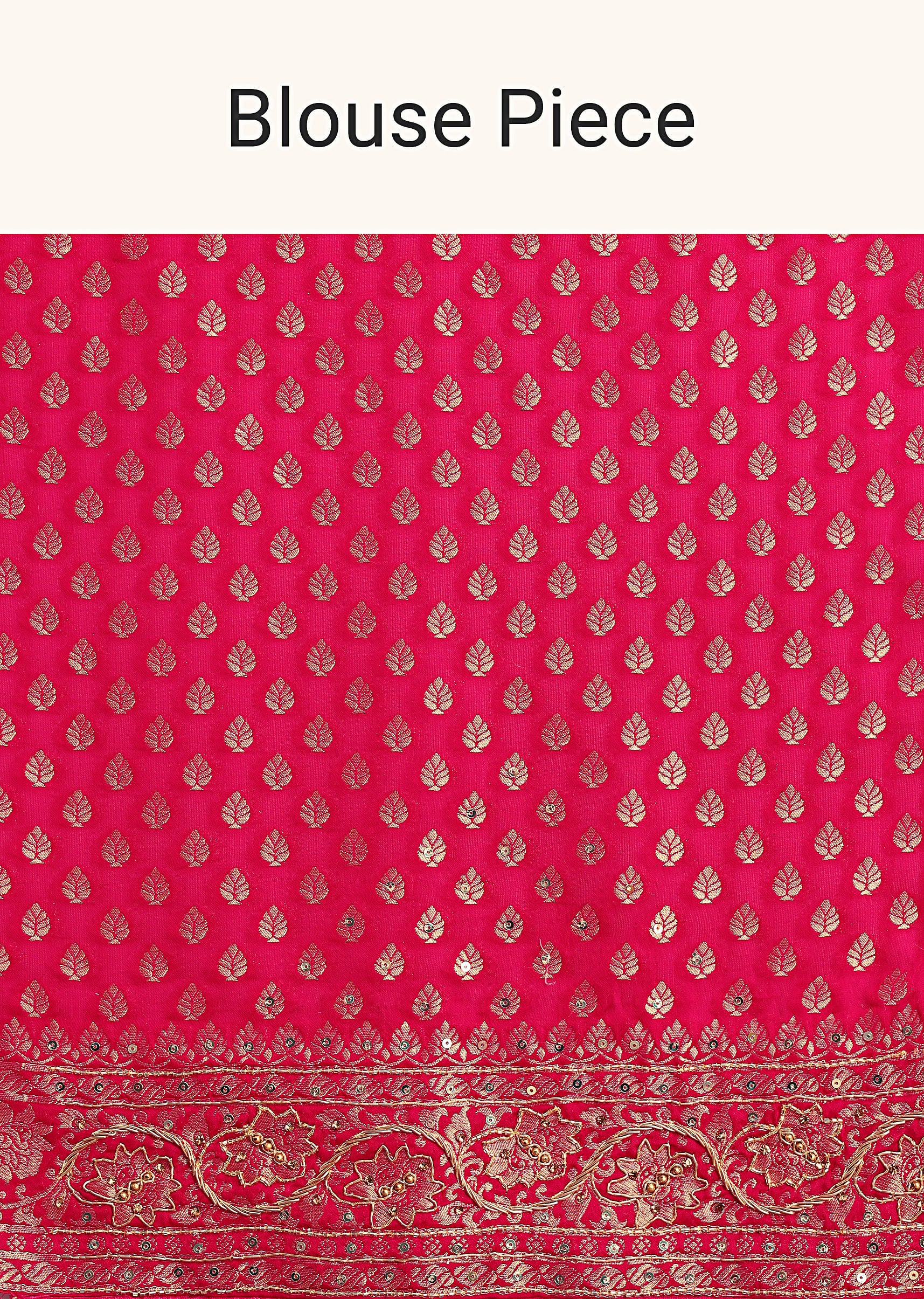 Pink Zardosi Embroidered Saree With Cutdana And Stone Work - Image 10
