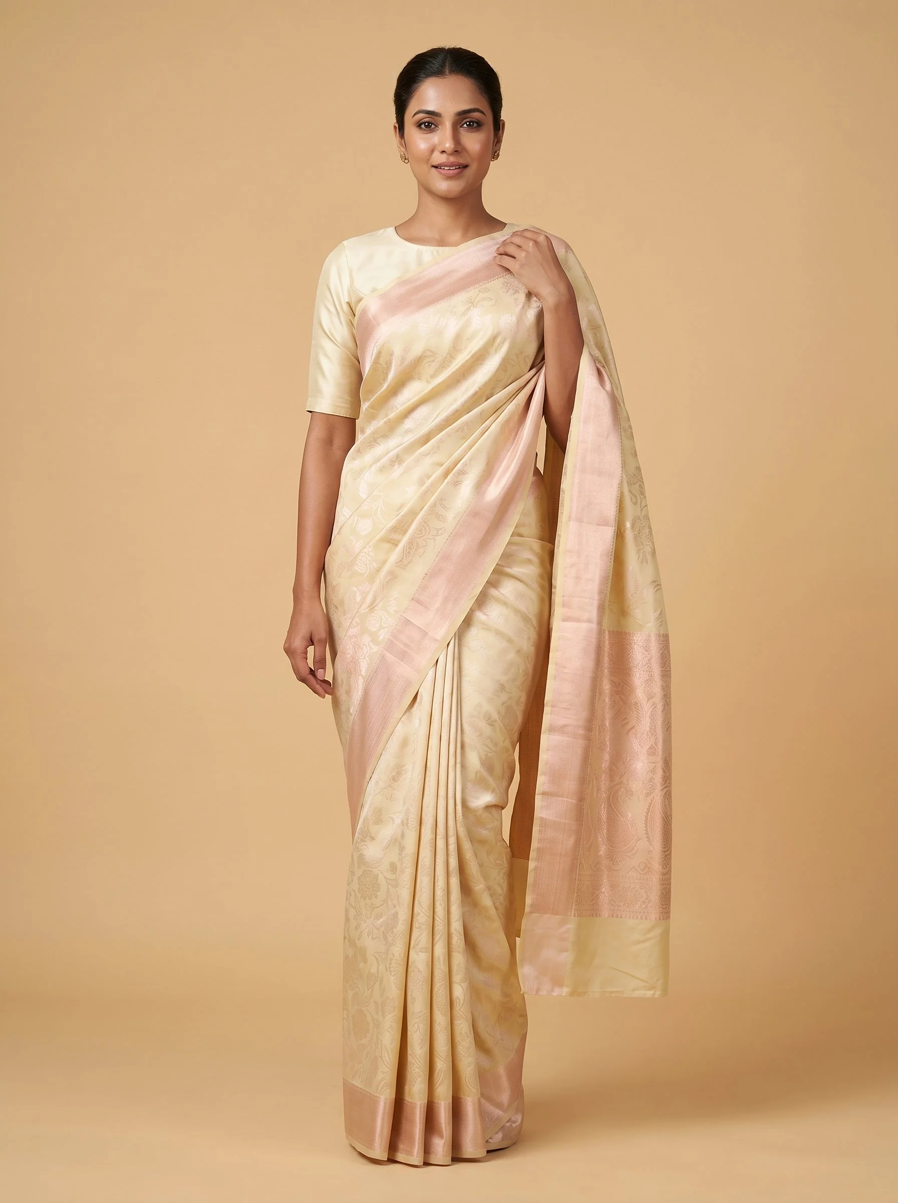 Pista Dewdrop Tint Handloom Saree