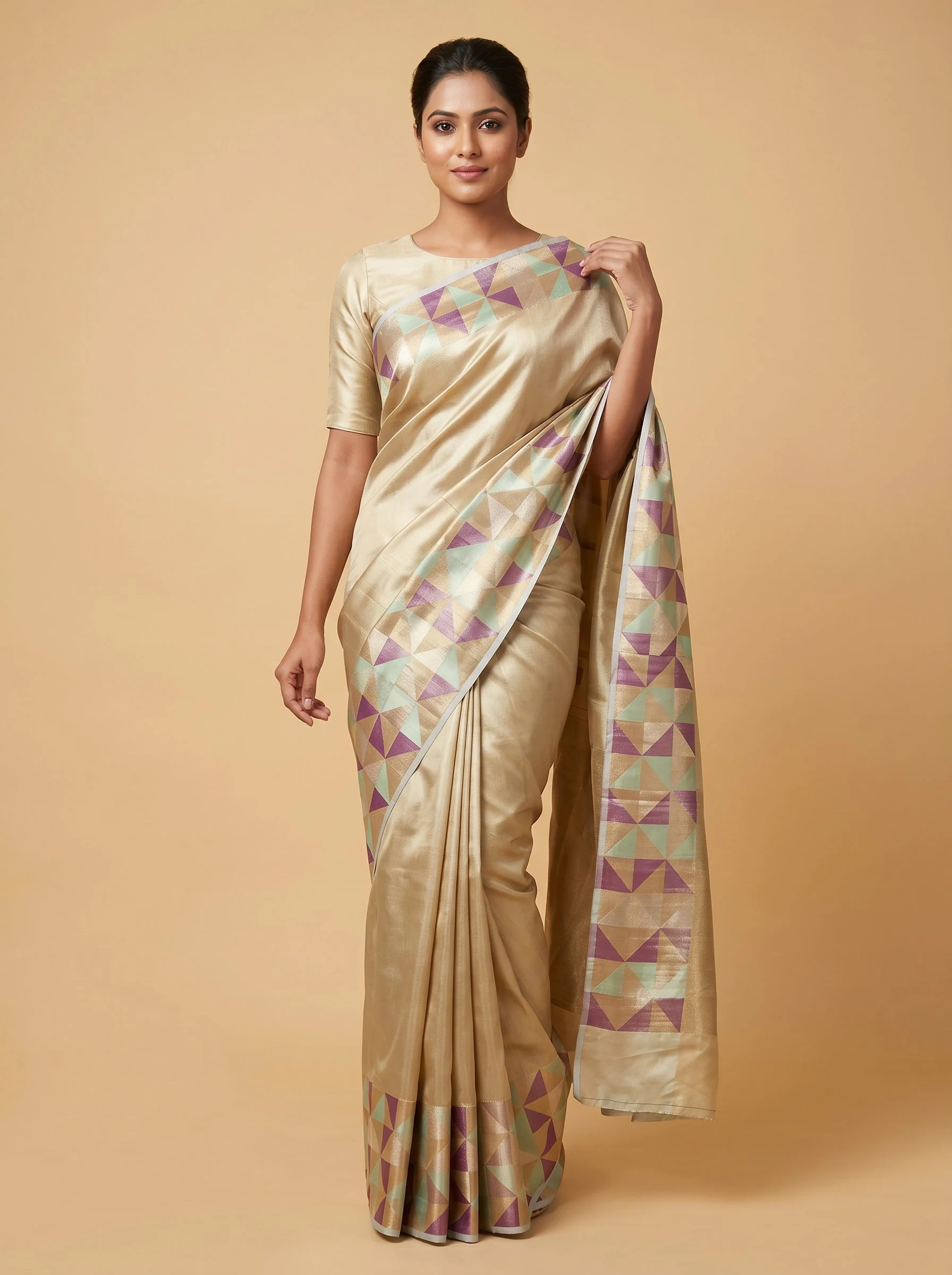 Pista Dewy Handloom Saree