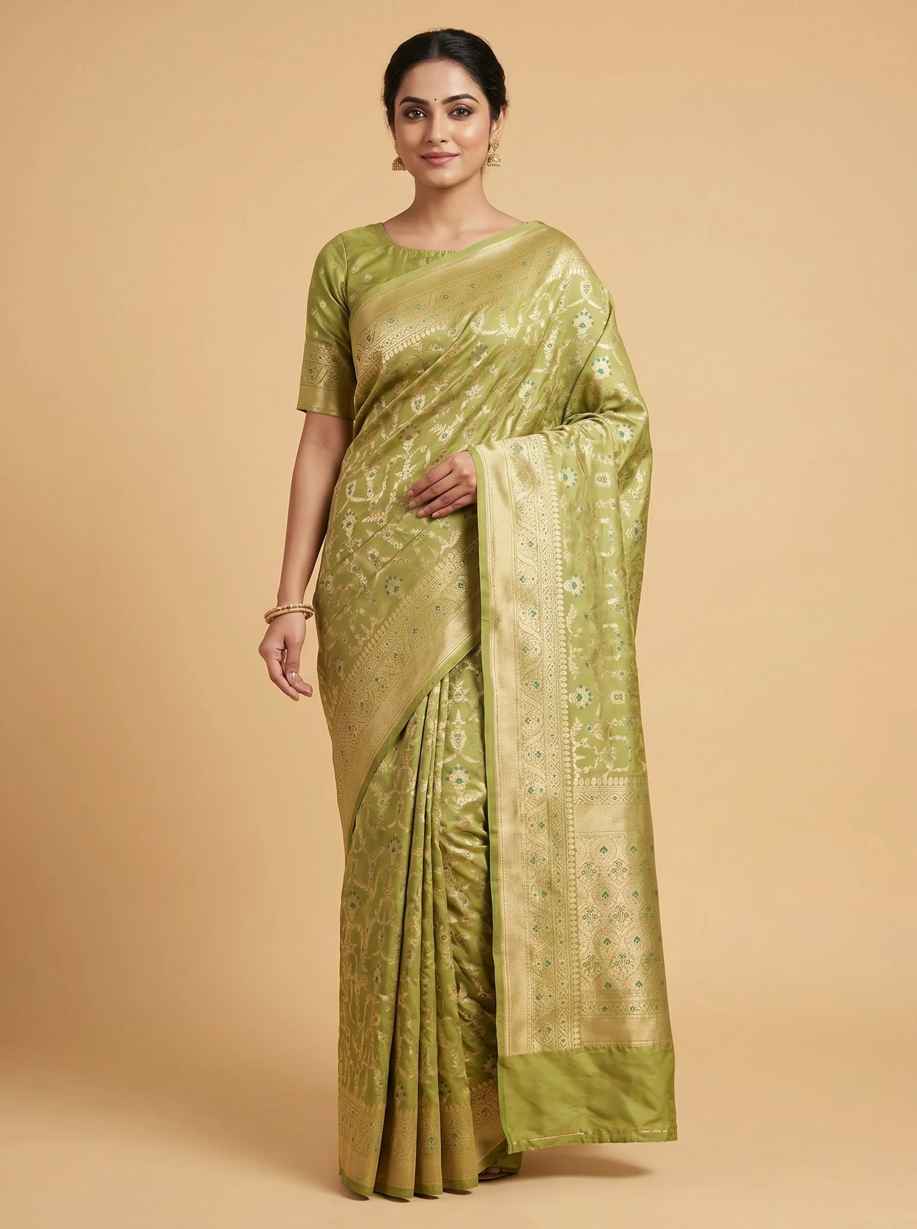 Pista Fresh Glow Saree