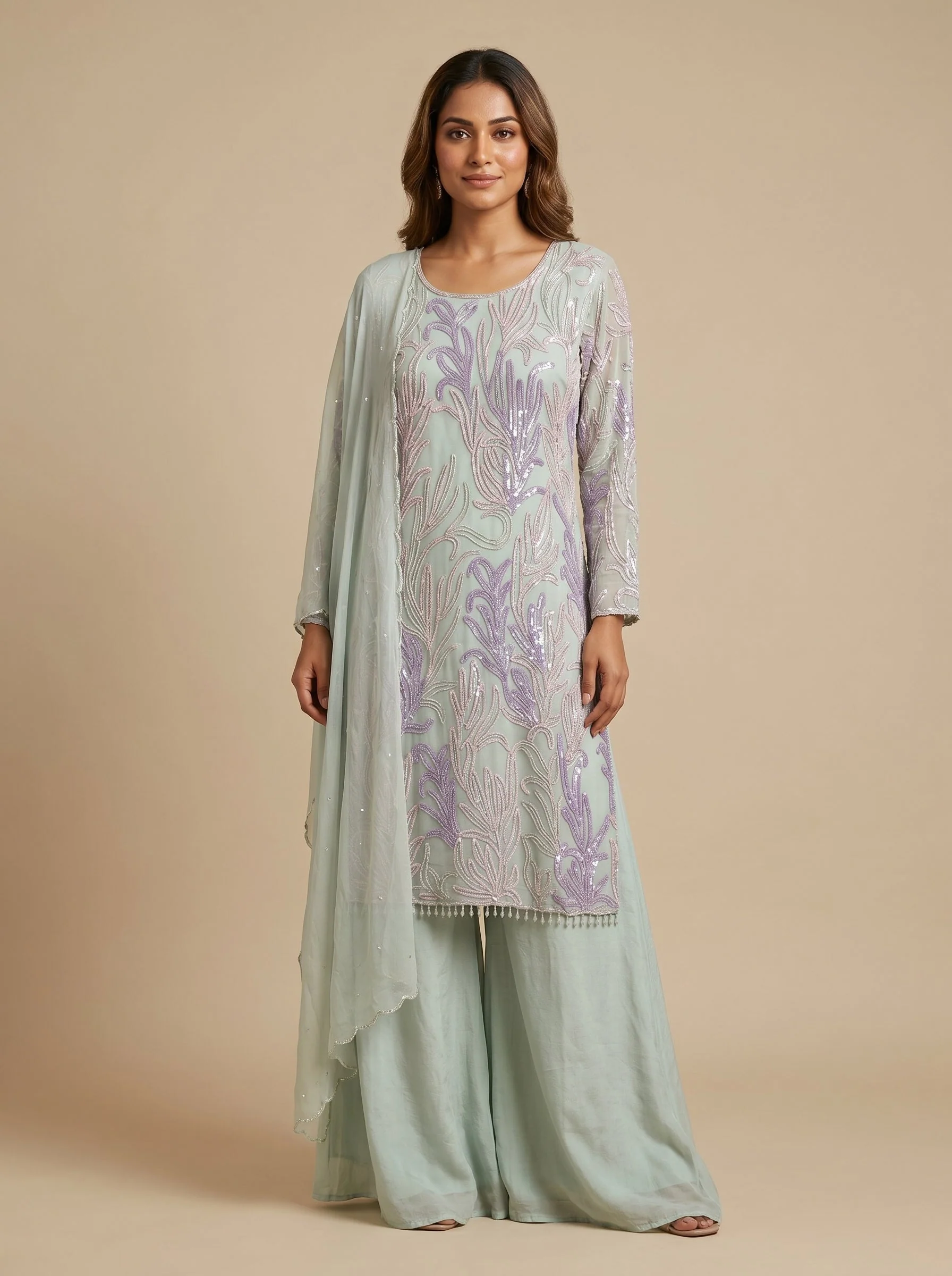 Pistachio Green Palazzo Set